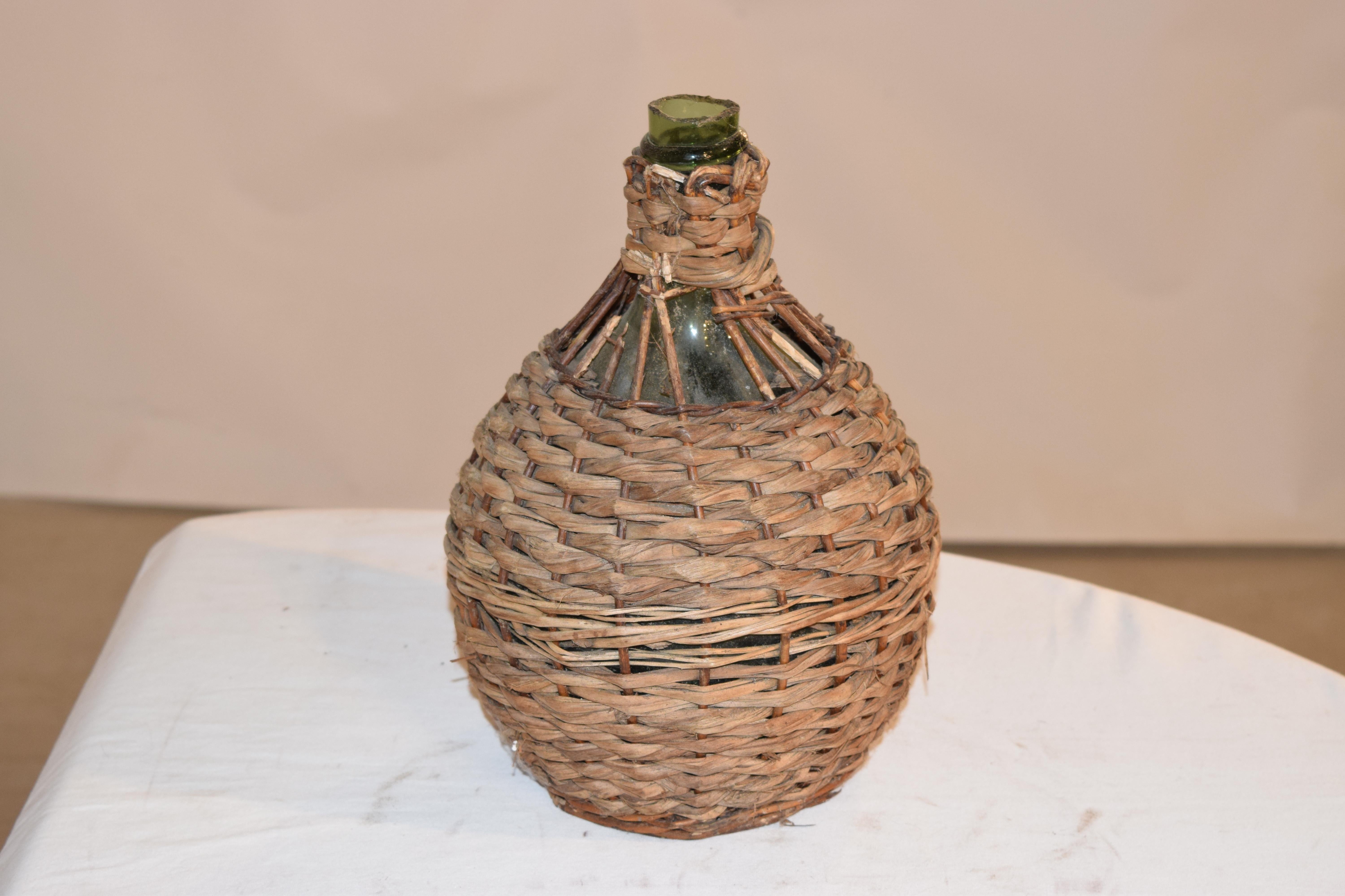 Rustic 19th Century Small Demijohn Jug