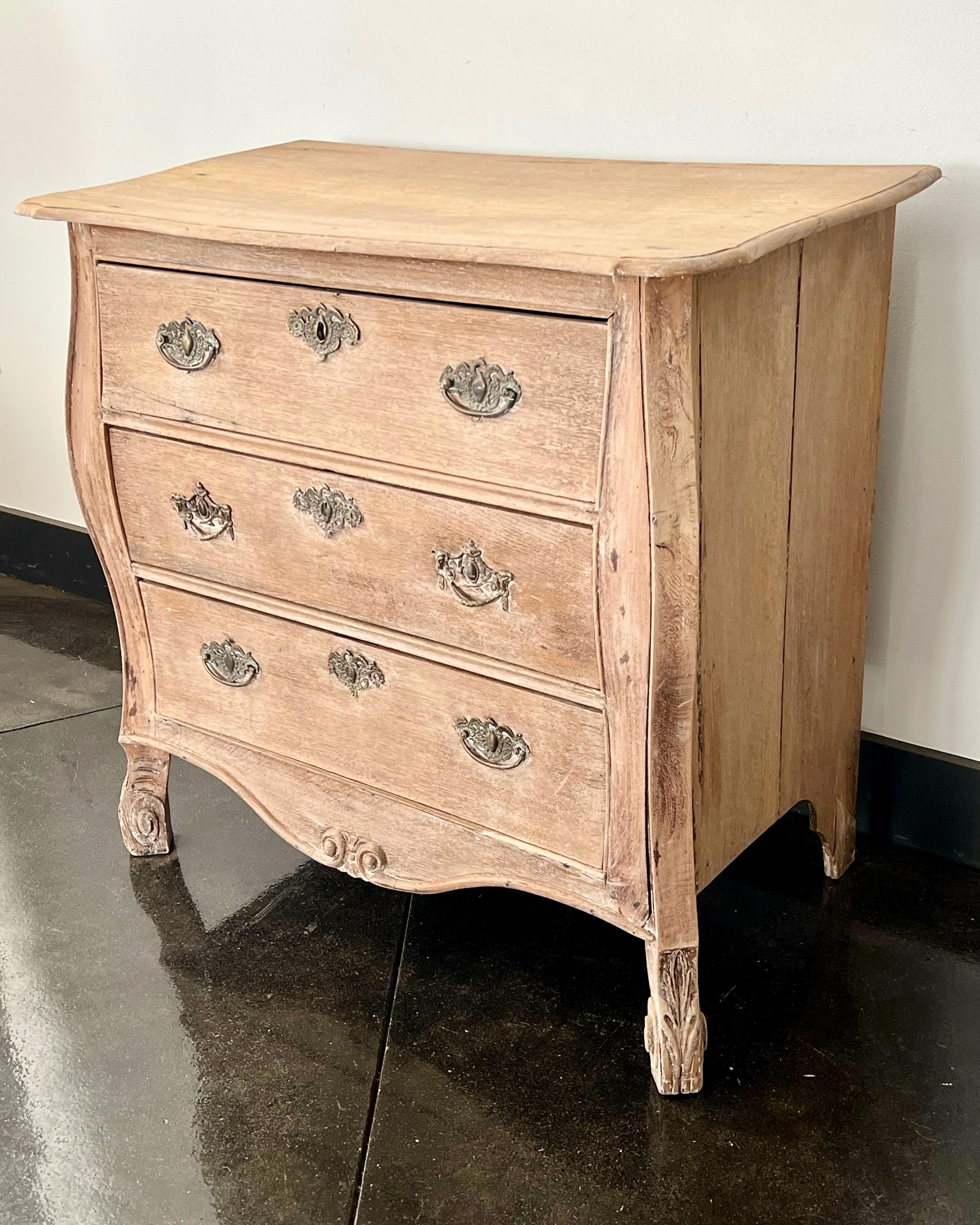 Bleached 19th Century Small Dutch Commode