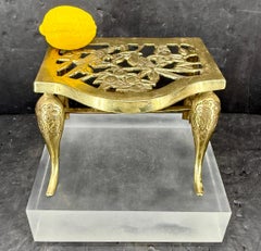 Antique Brass Trivet with Bird Sculptures, English, Late 19th Century