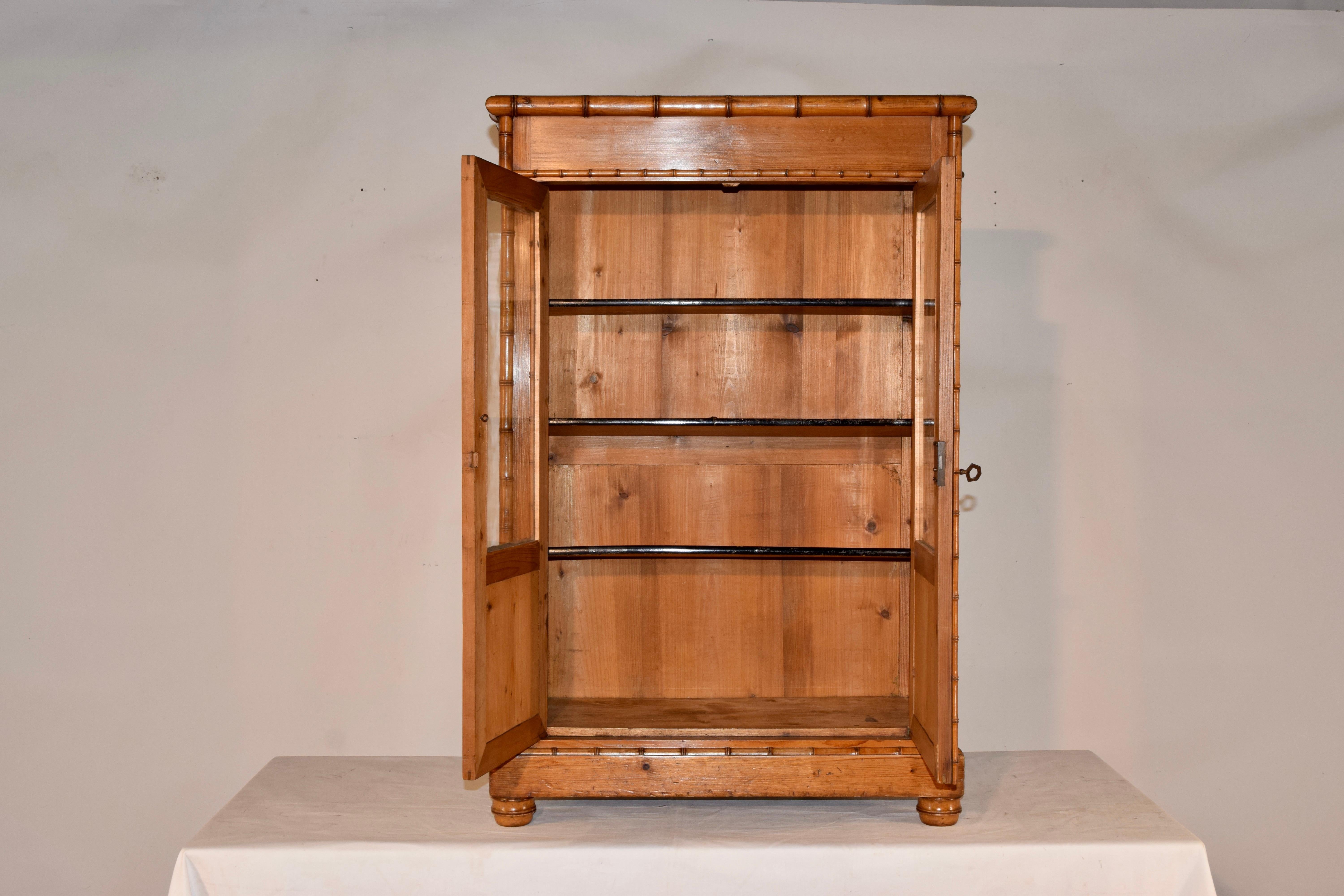 19th Century Small Faux Bamboo Bookcase 1