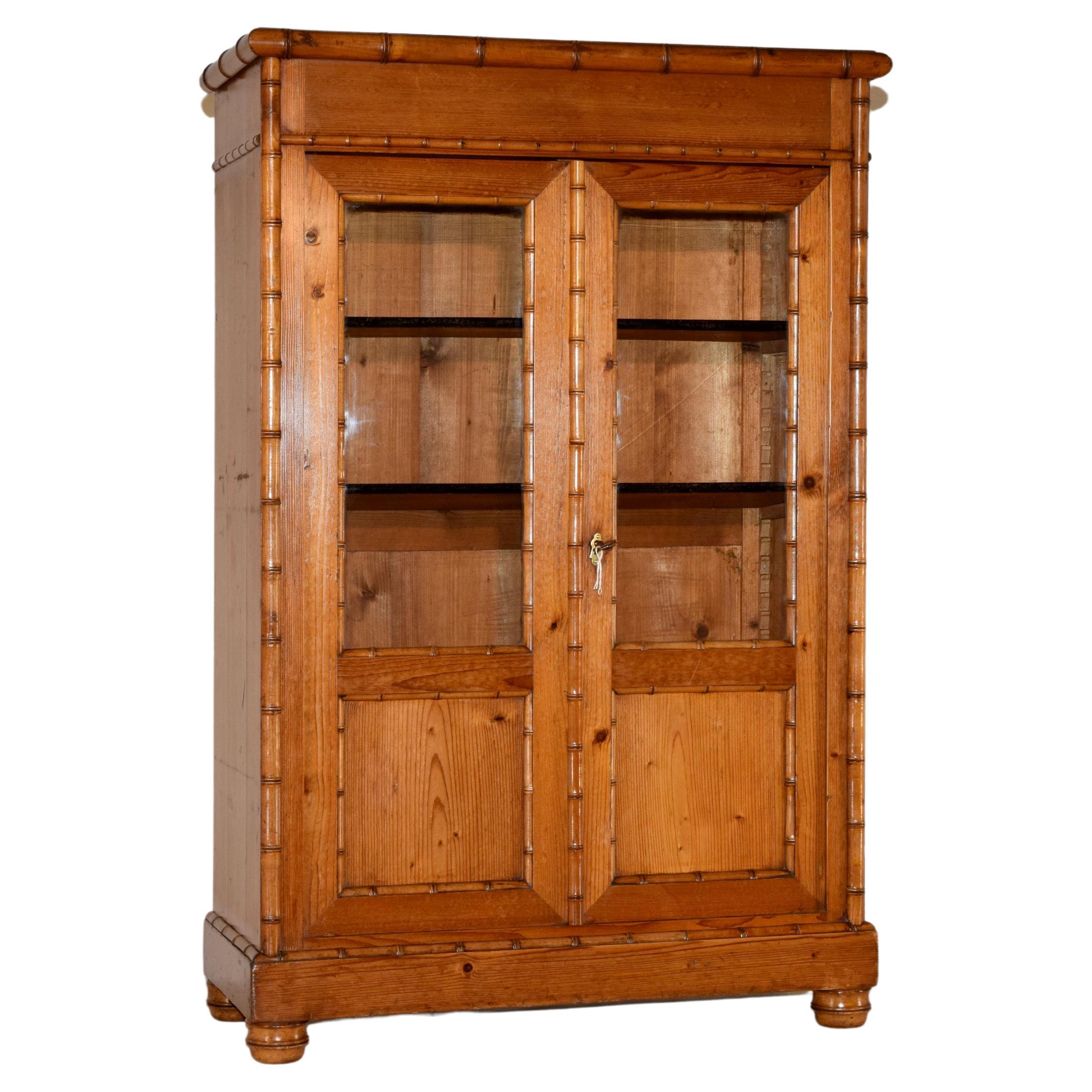 19th Century Small Faux Bamboo Bookcase