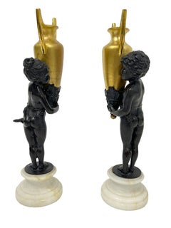 19th Century Small French Bronze-Gilt Figurines, circa 1880