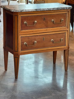 19th Century Small French Louis XVI Commode With Marble Top