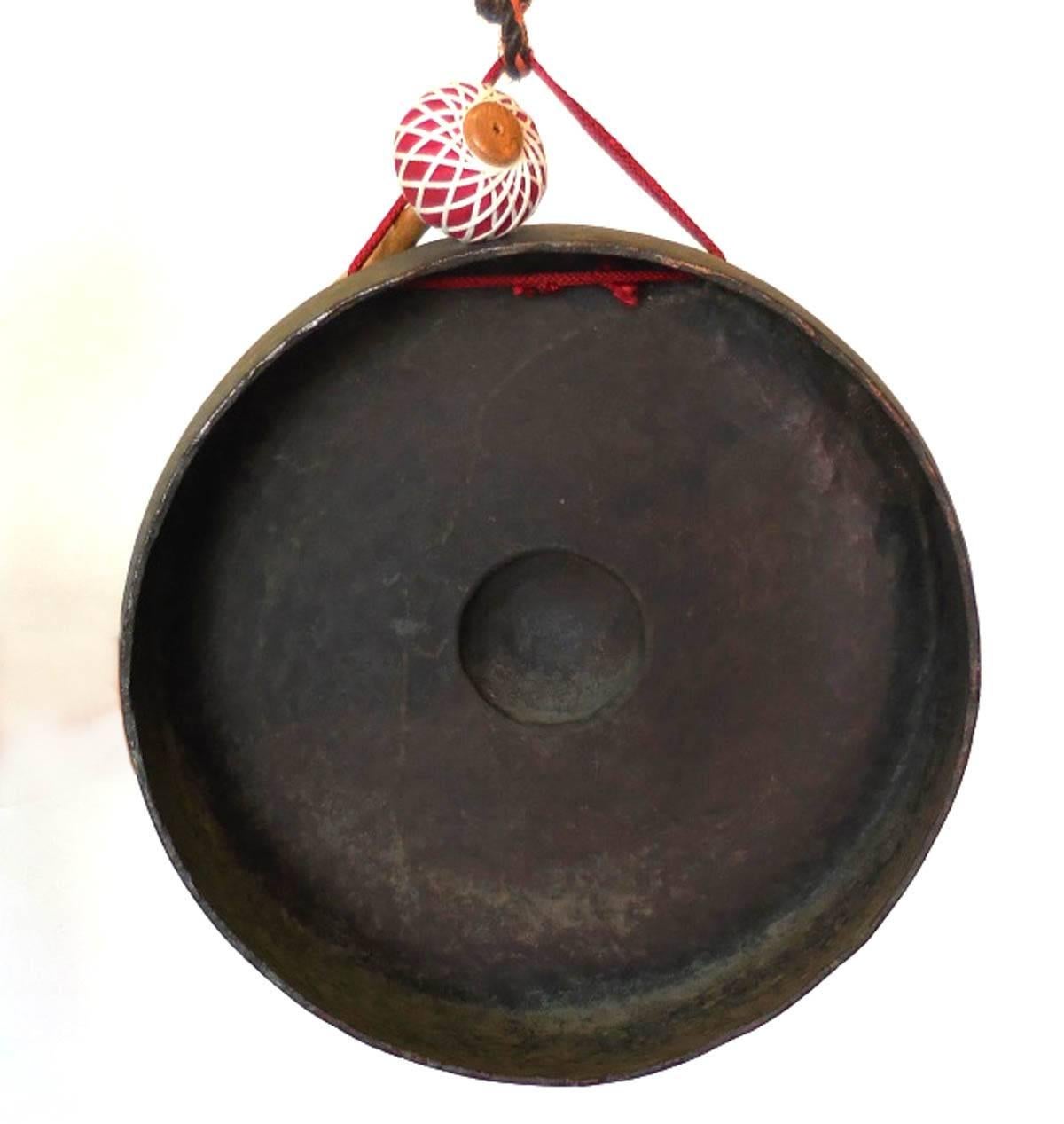 Edo 19th Century Small Japanese Bronze Gong