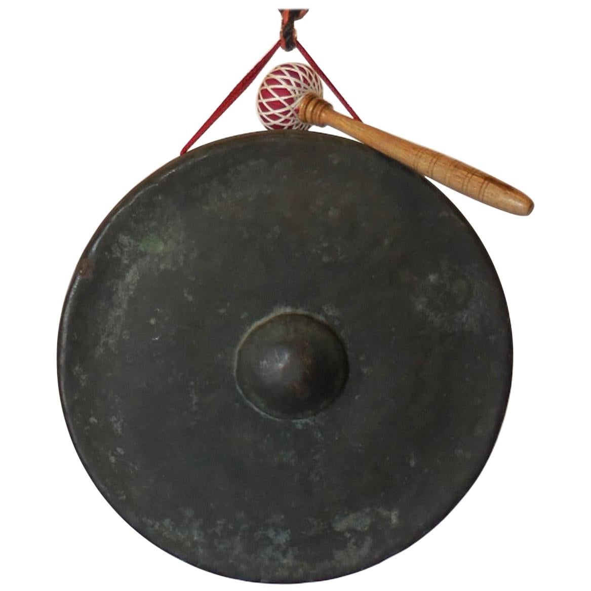 19th Century Small Japanese Bronze Gong