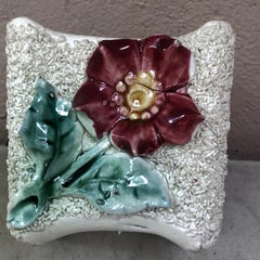 19th Century Small Majolica Floral Jardinière Onnaing