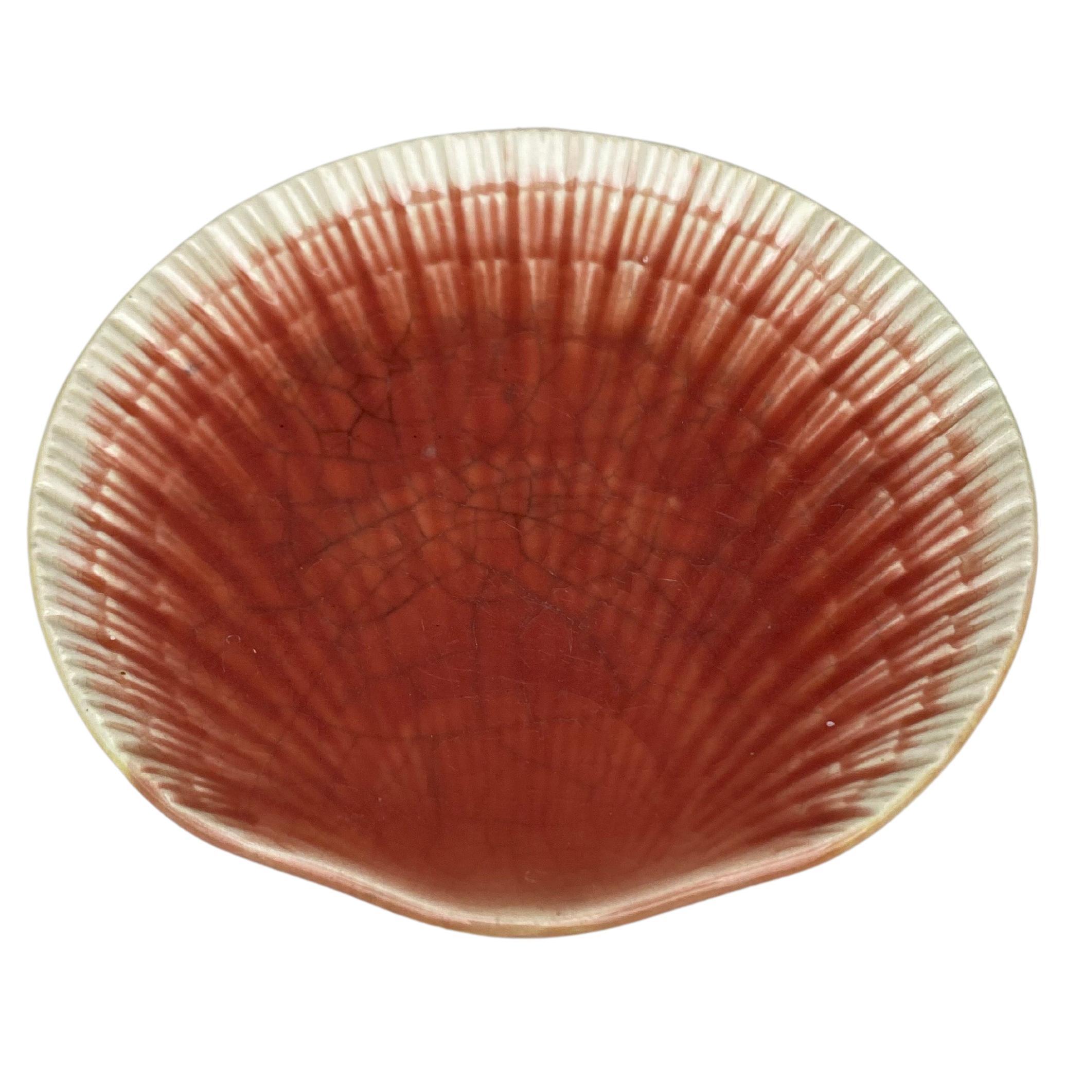 Victorian 19th Century Small Majolica Shell Plate Sarreguemines