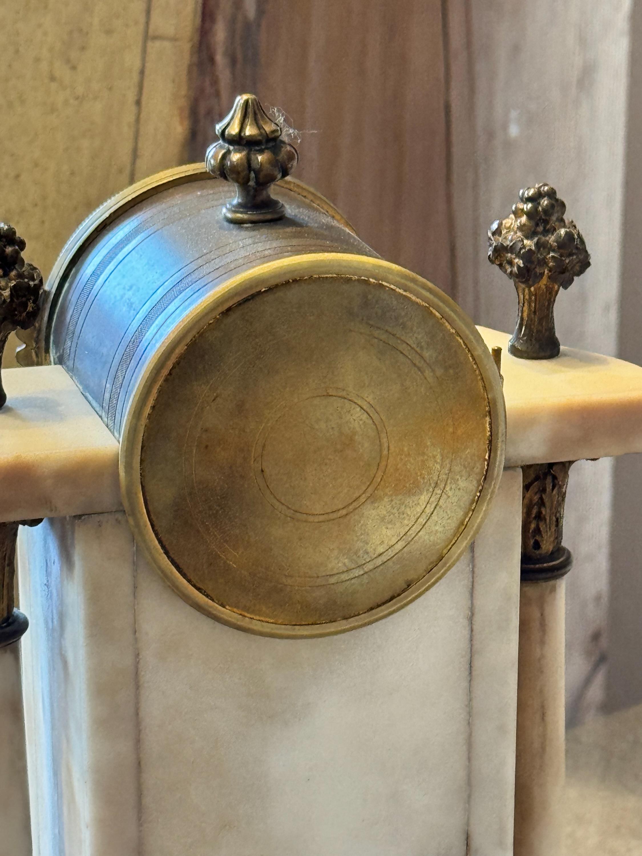 19th Century Small Marble Clock For Sale 1