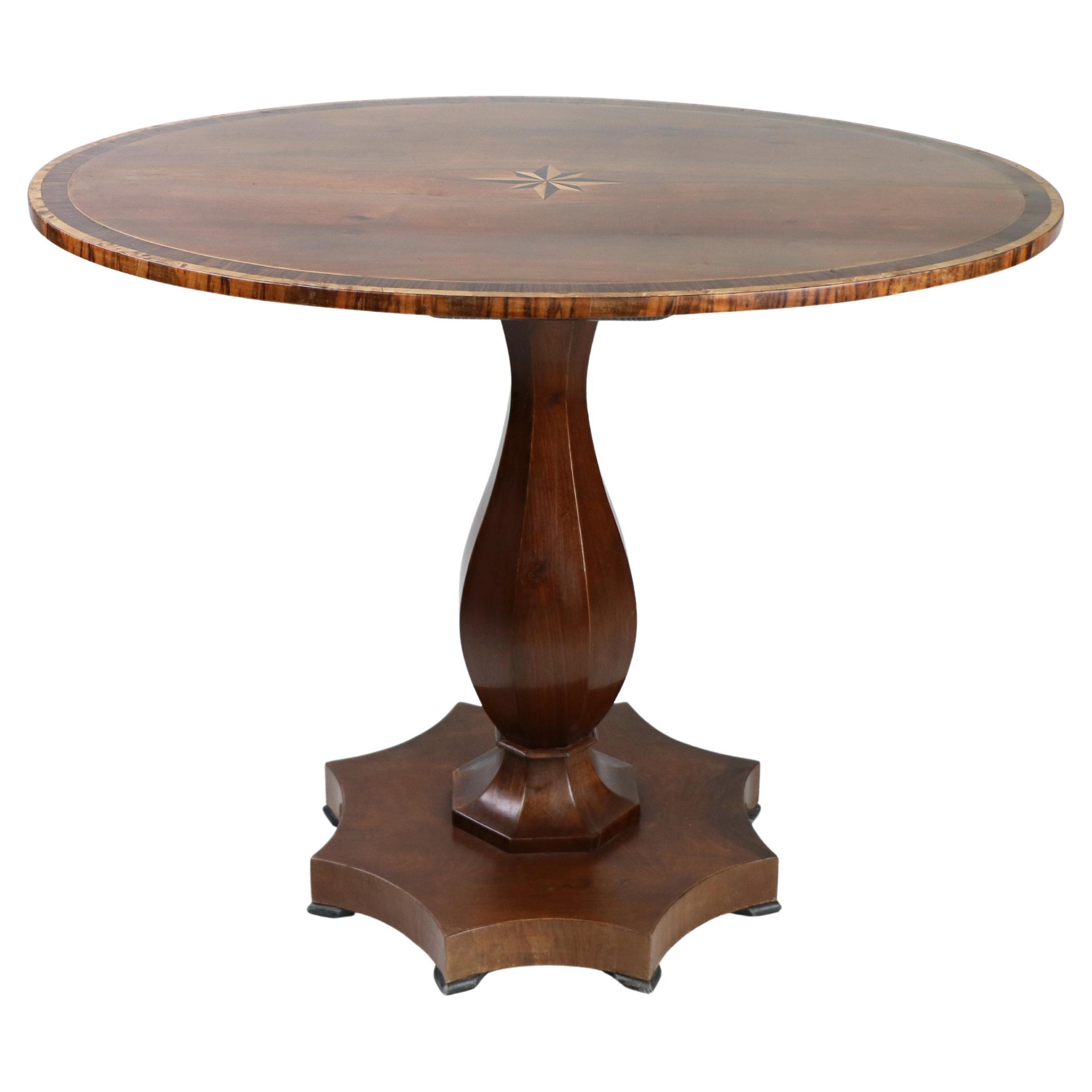19th Century Small Oval Biedermeier Side Table. Vienna, c. 1830. For Sale