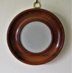 19th Century Small Picture or Photo Frame Hand Turned Mahogany Wall Hanging