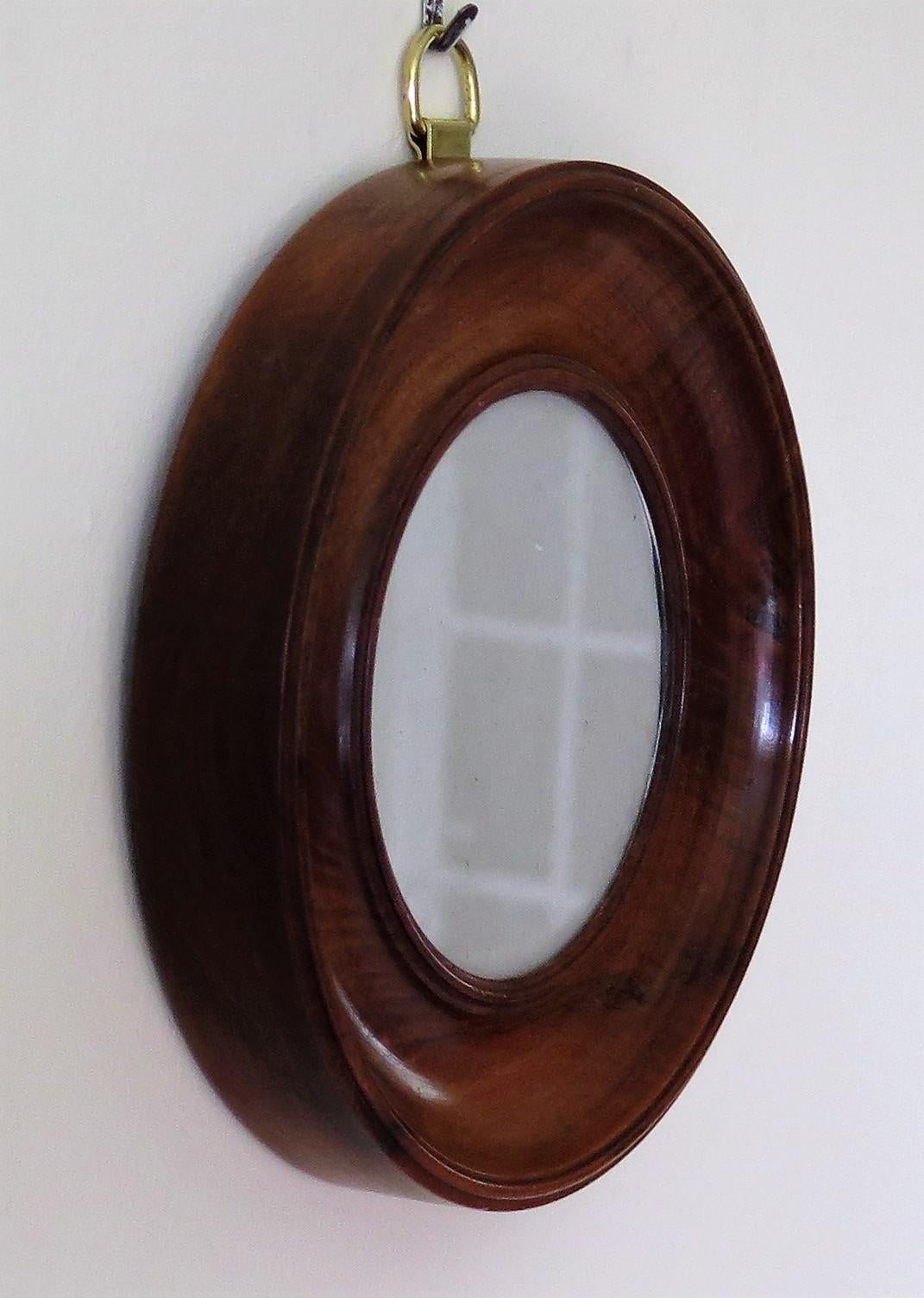 Hand-Crafted 19th Century Small Picture or Photo Frame Hand Turned Mahogany Wall Hanging