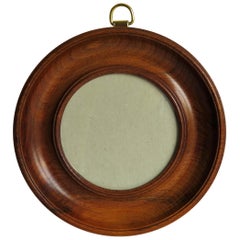 19th Century Small Picture or Photo Frame Hand Turned Mahogany Wall Hanging