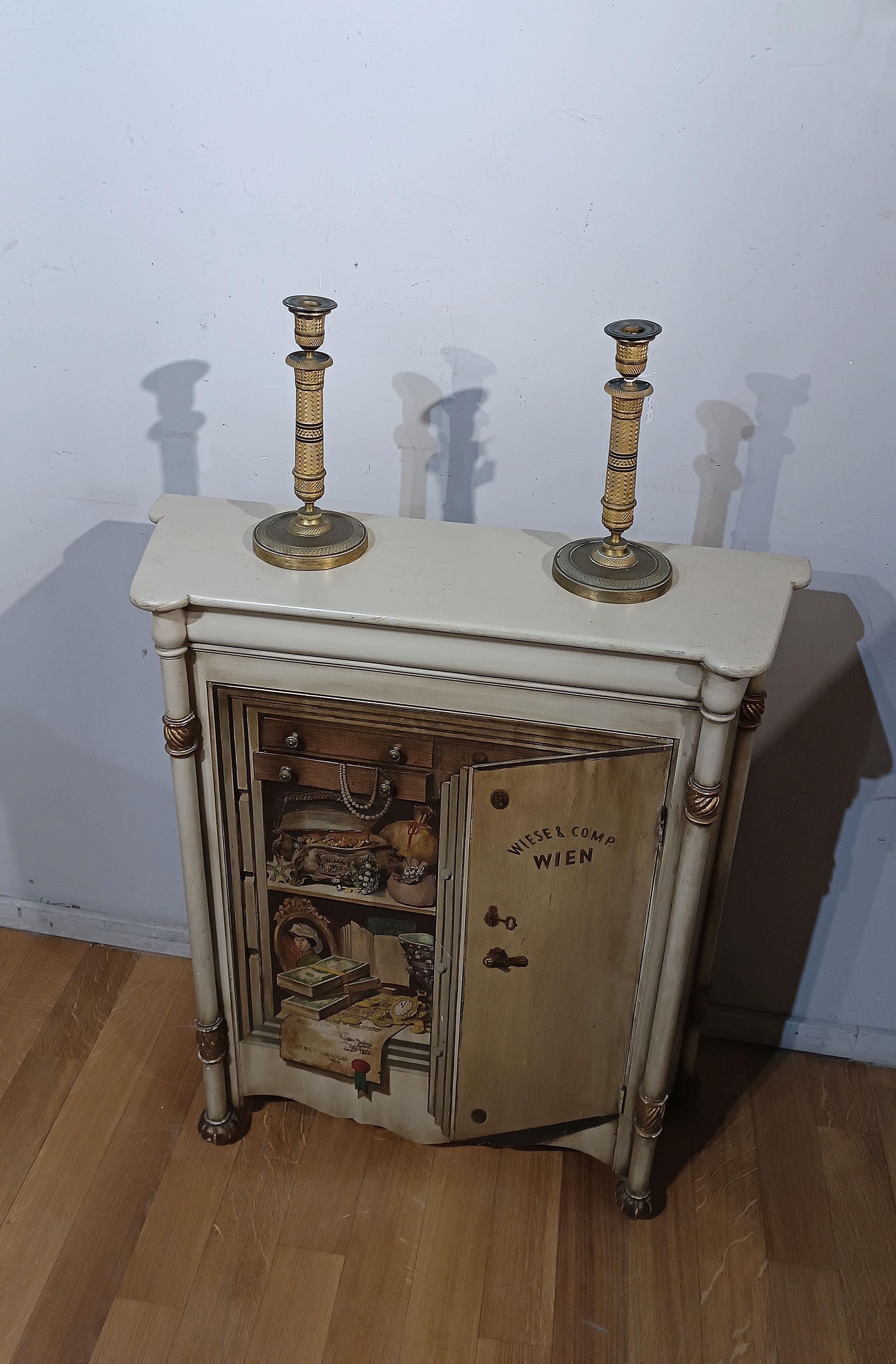 19th CENTURY SMALL SIDEBOARD TROMPE L'OEIL  For Sale 4
