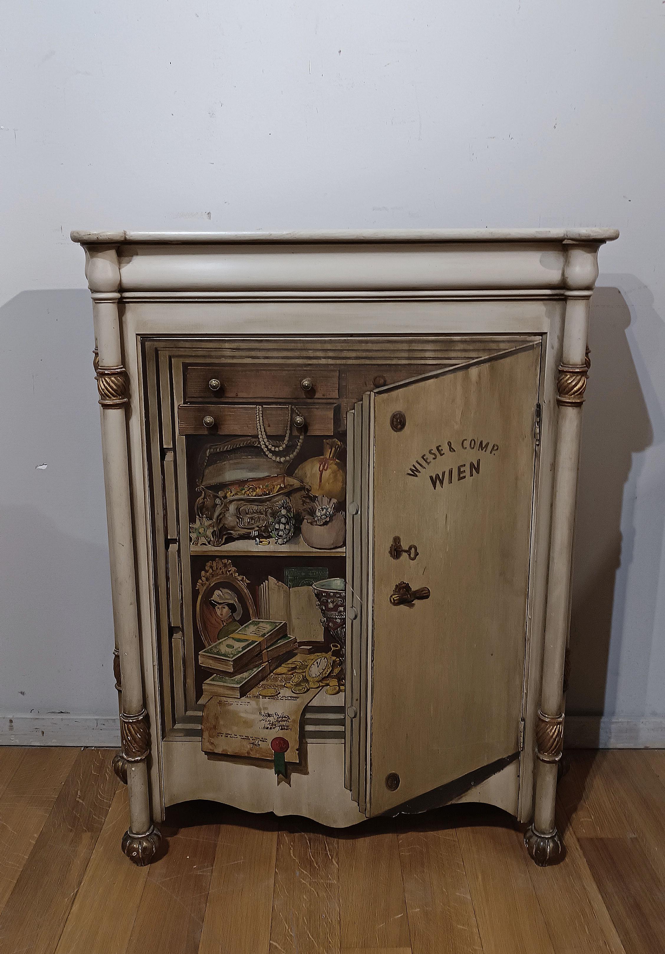 19th CENTURY SMALL SIDEBOARD TROMPE L'OEIL  For Sale 6
