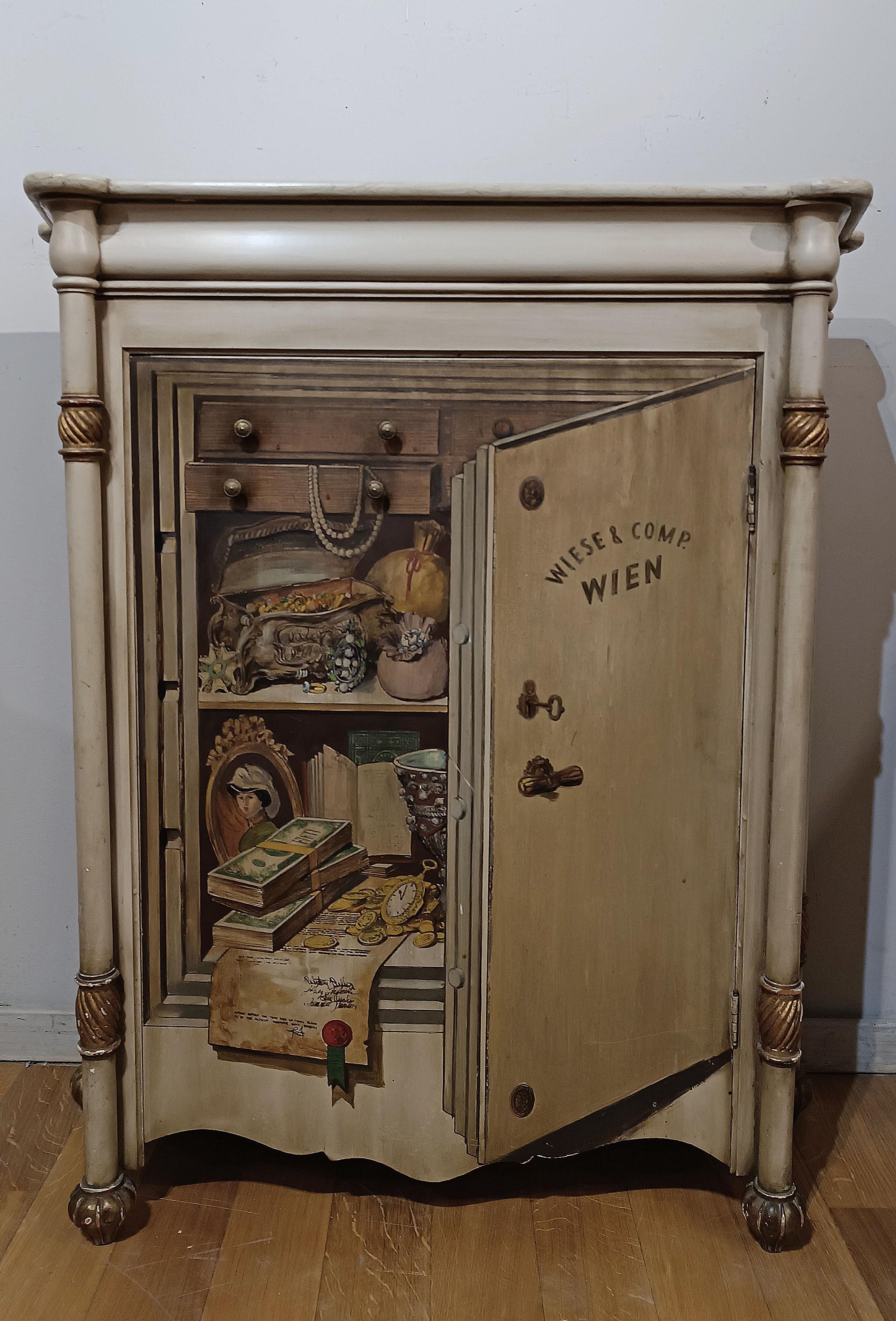 19th CENTURY SMALL SIDEBOARD TROMPE L'OEIL  For Sale 7