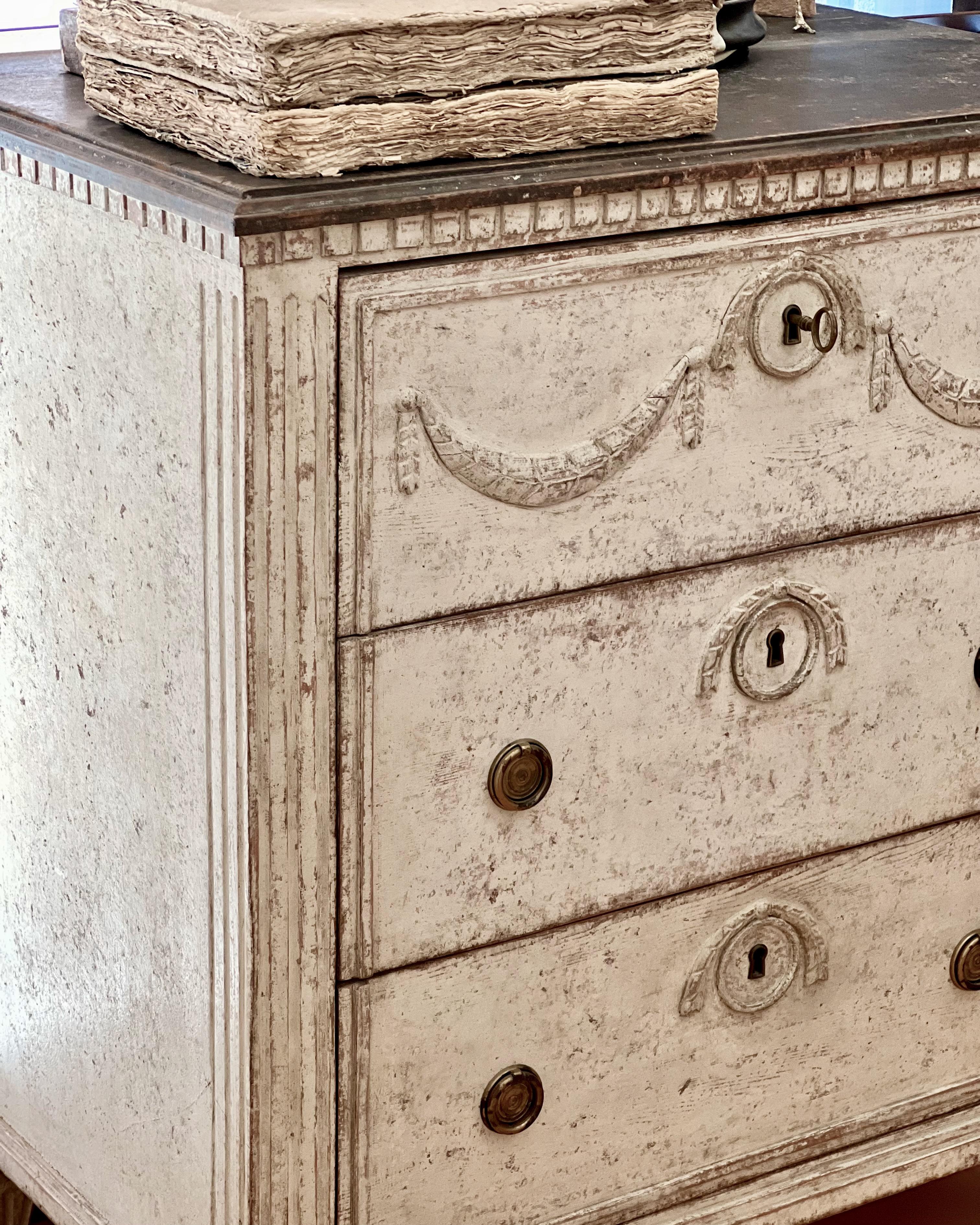 19th Century 19th century Small Swedish Chest For Sale