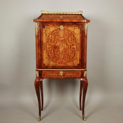 19. Jahrhundert Louis XVI Floral Intarsien-Schreibtisch oder Damen Sekretär