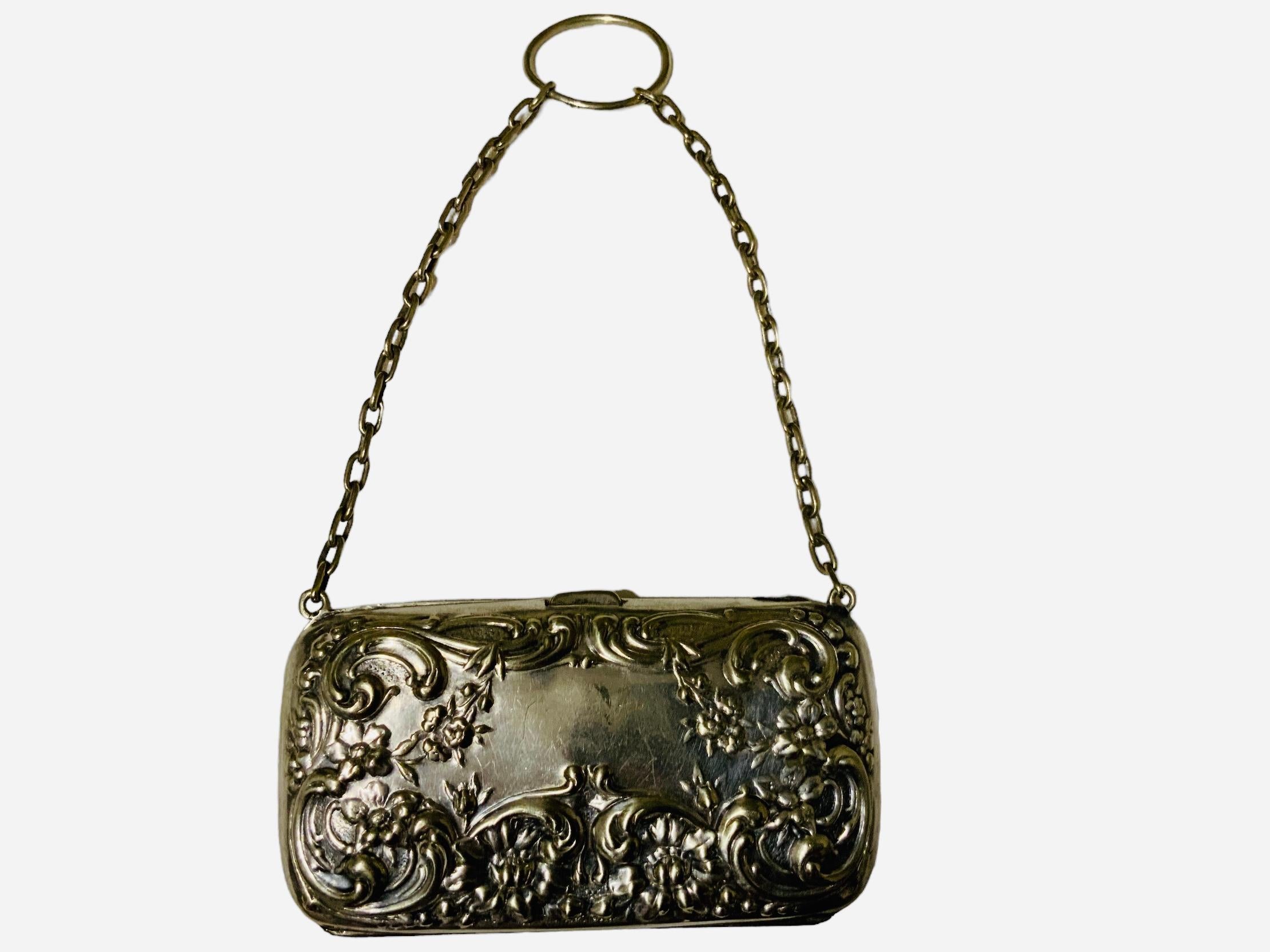 19th Century Smith & Bartlam EPNS Finger Coin Purse For Sale 9