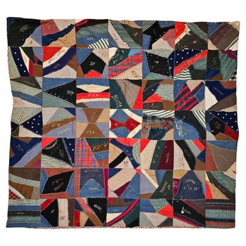 Hand-Stitched Crazy Quilt, 1880s