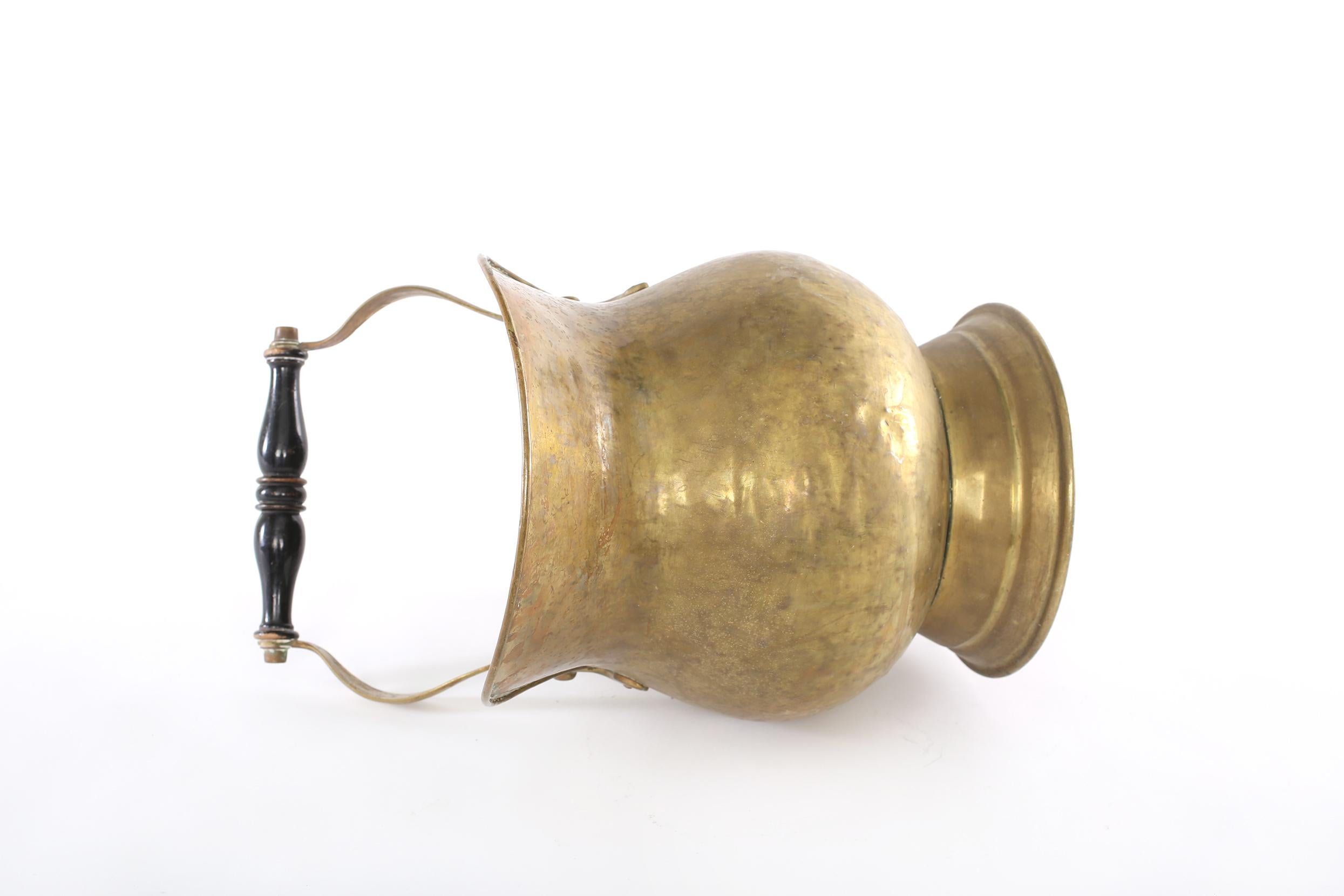antique copper ash bucket