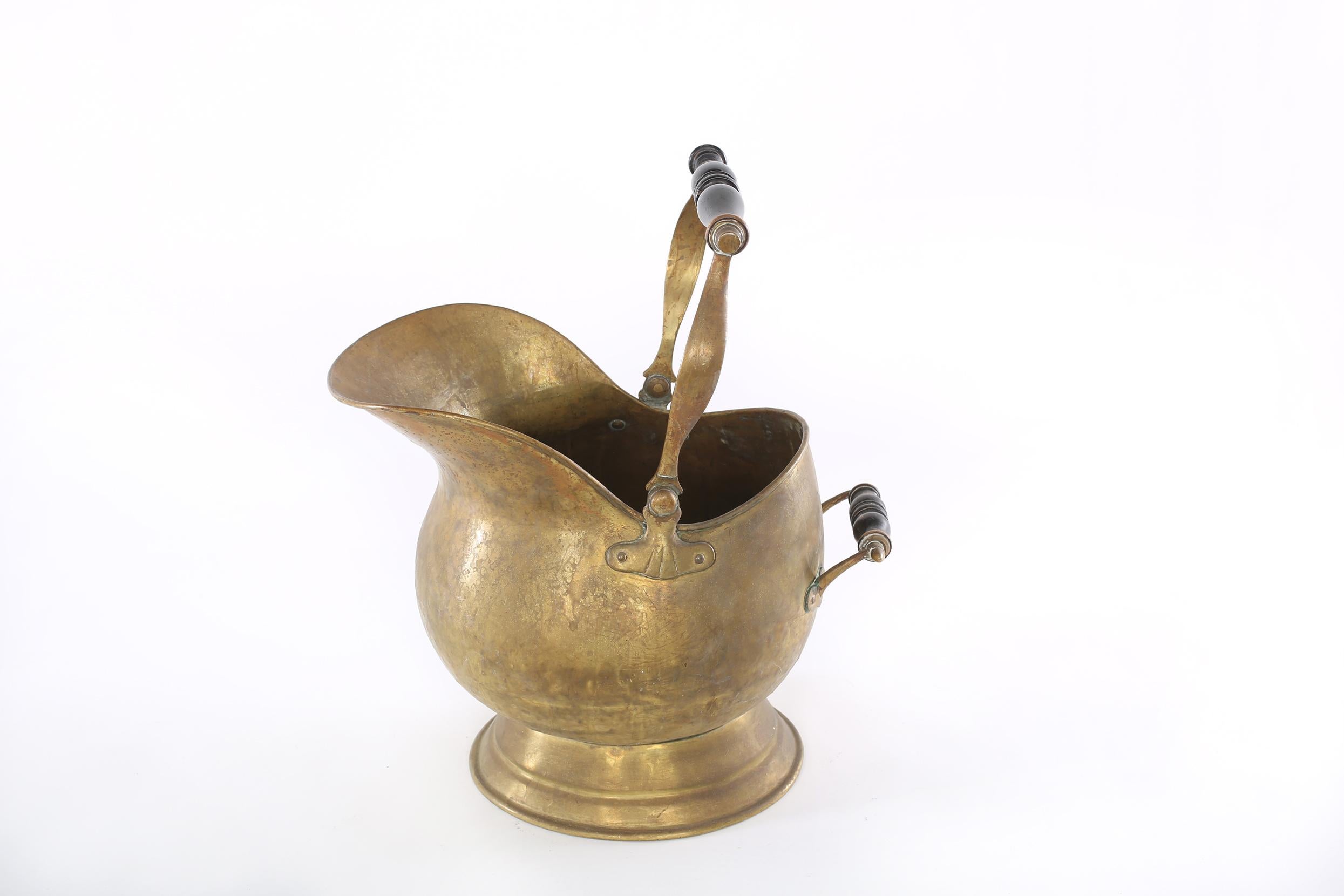 19th Century Solid Brass Ash Bucket / Log Holder 2