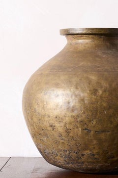 19th century Solid brass Indian vase