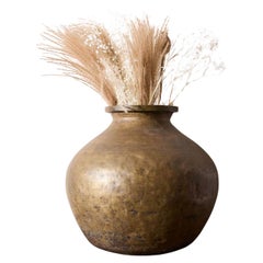 19th century Solid brass Indian vase