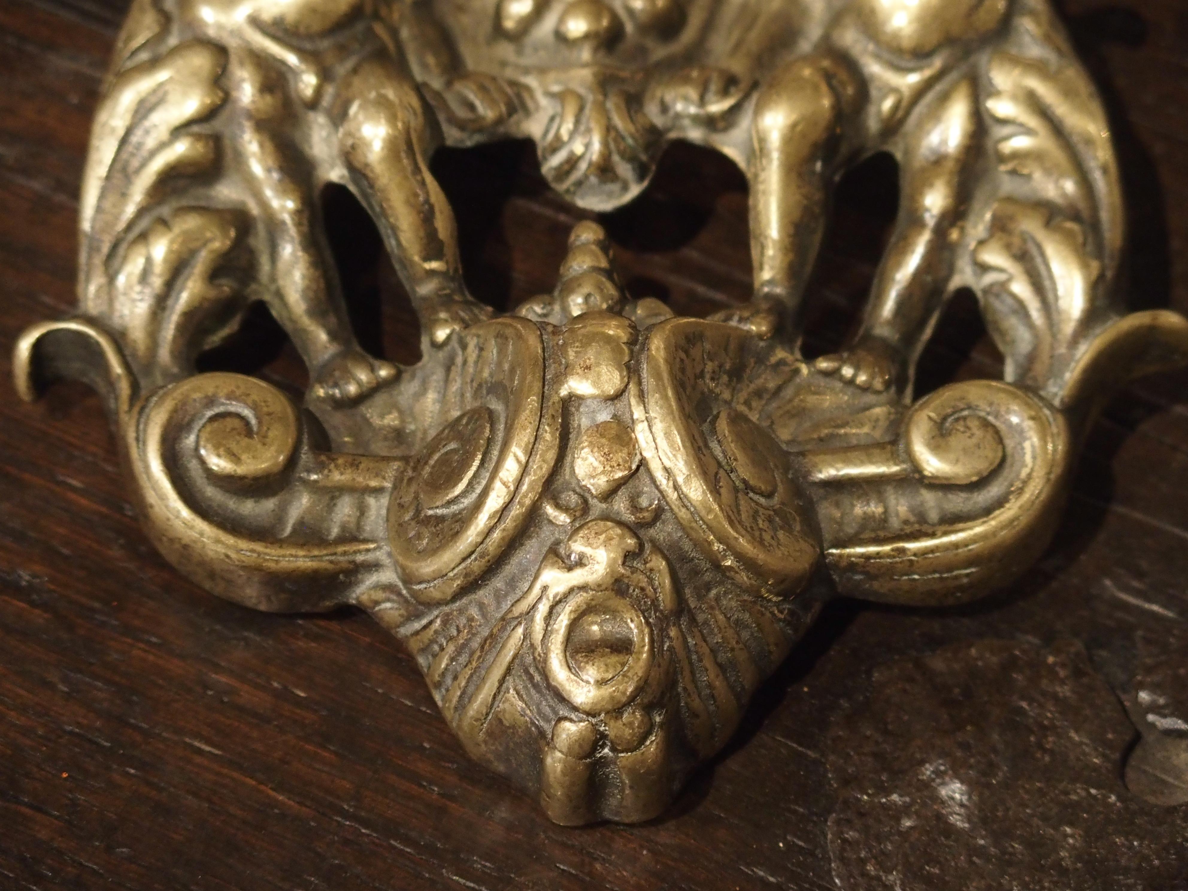 19th Century Solid Bronze Italian Door Knocker 4