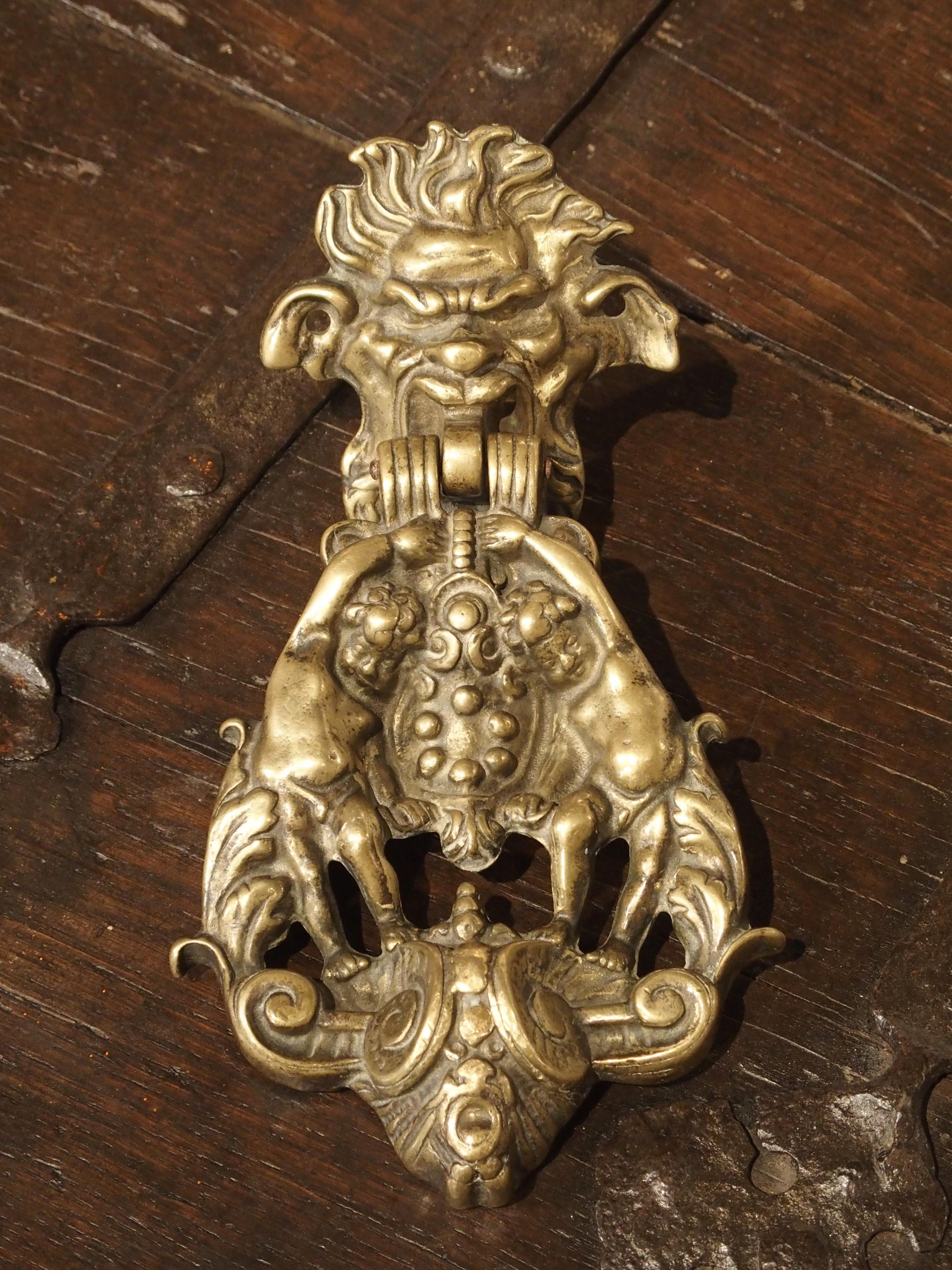 19th Century Solid Bronze Italian Door Knocker 5