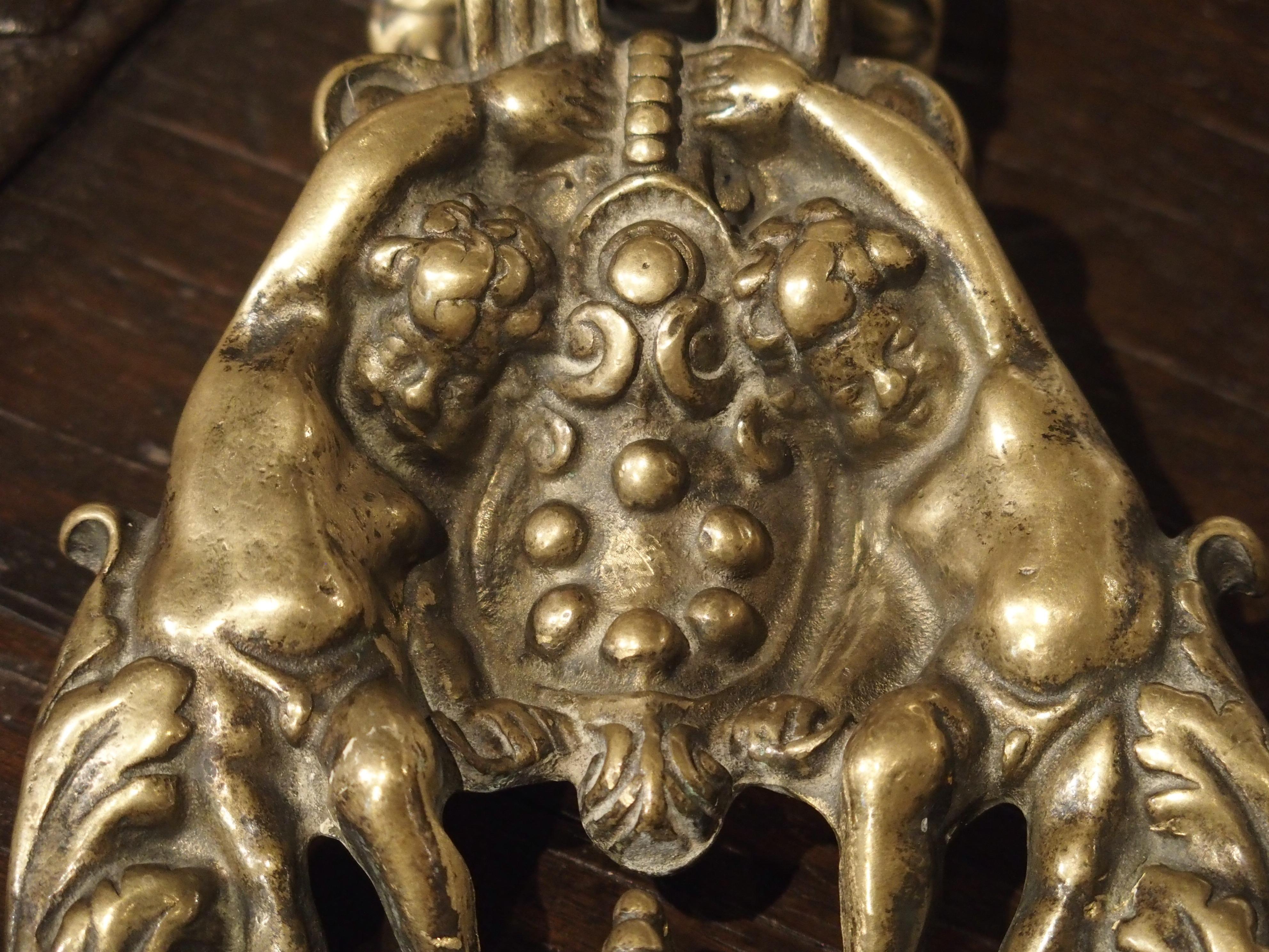 19th Century Solid Bronze Italian Door Knocker 2