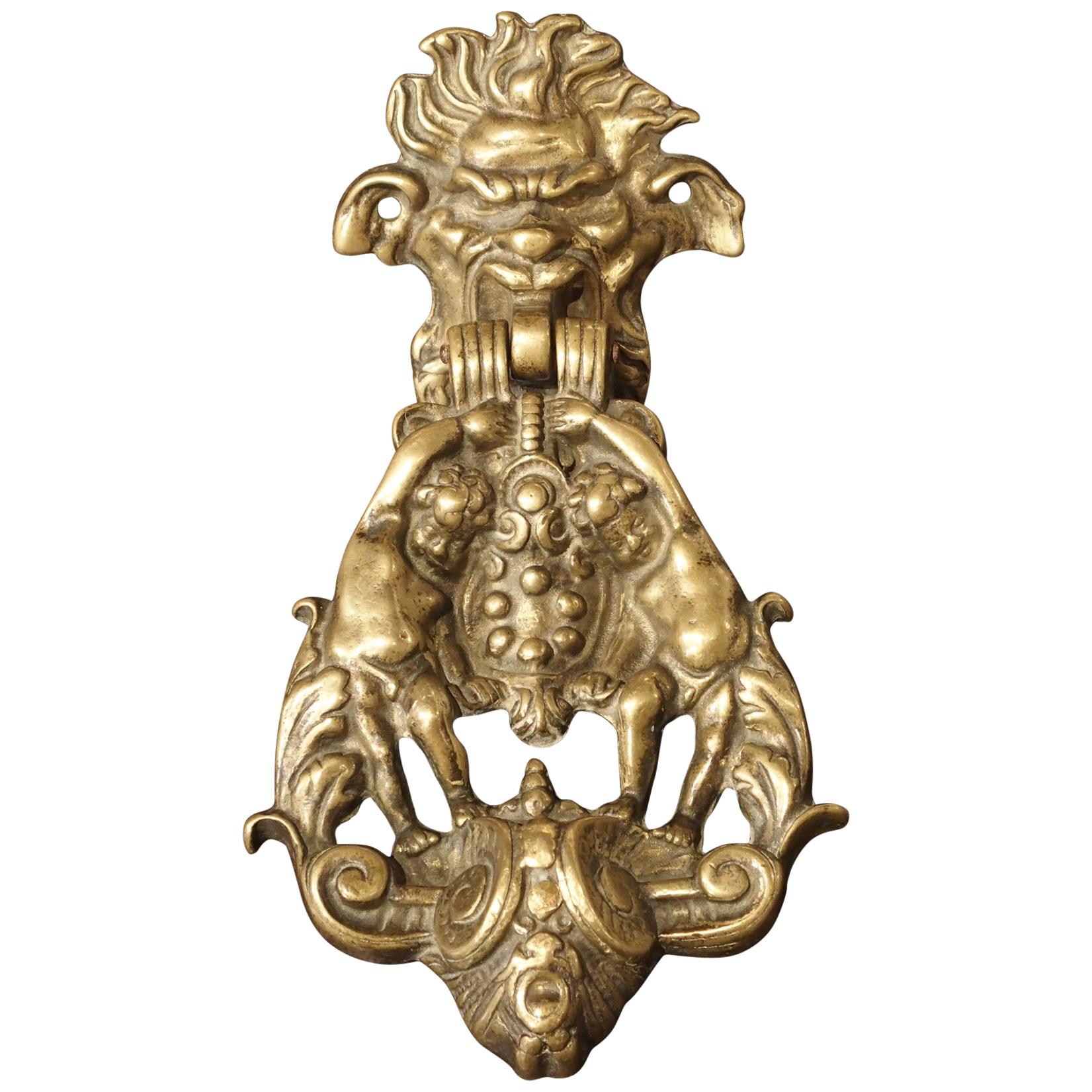 19th Century Solid Bronze Italian Door Knocker