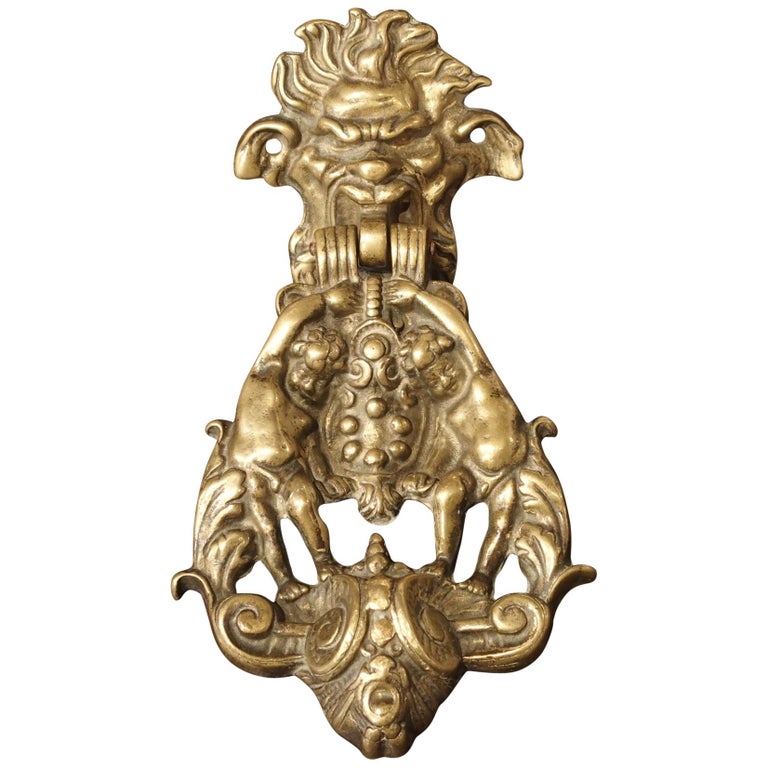 19th Century Solid Bronze Italian Door Knocker at 1stDibs brass door