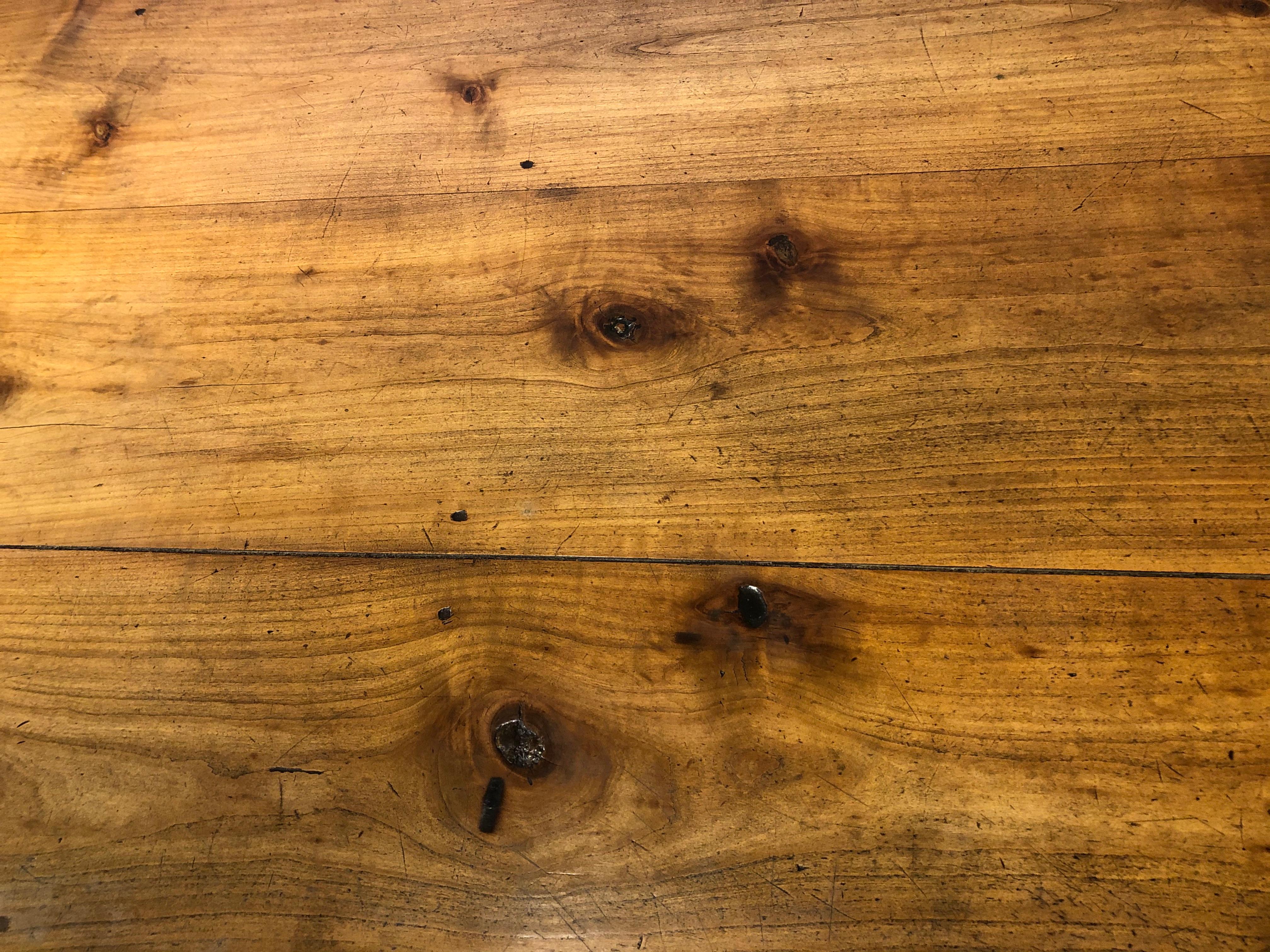 19th Century Solid Cherrywood Dining Table 6