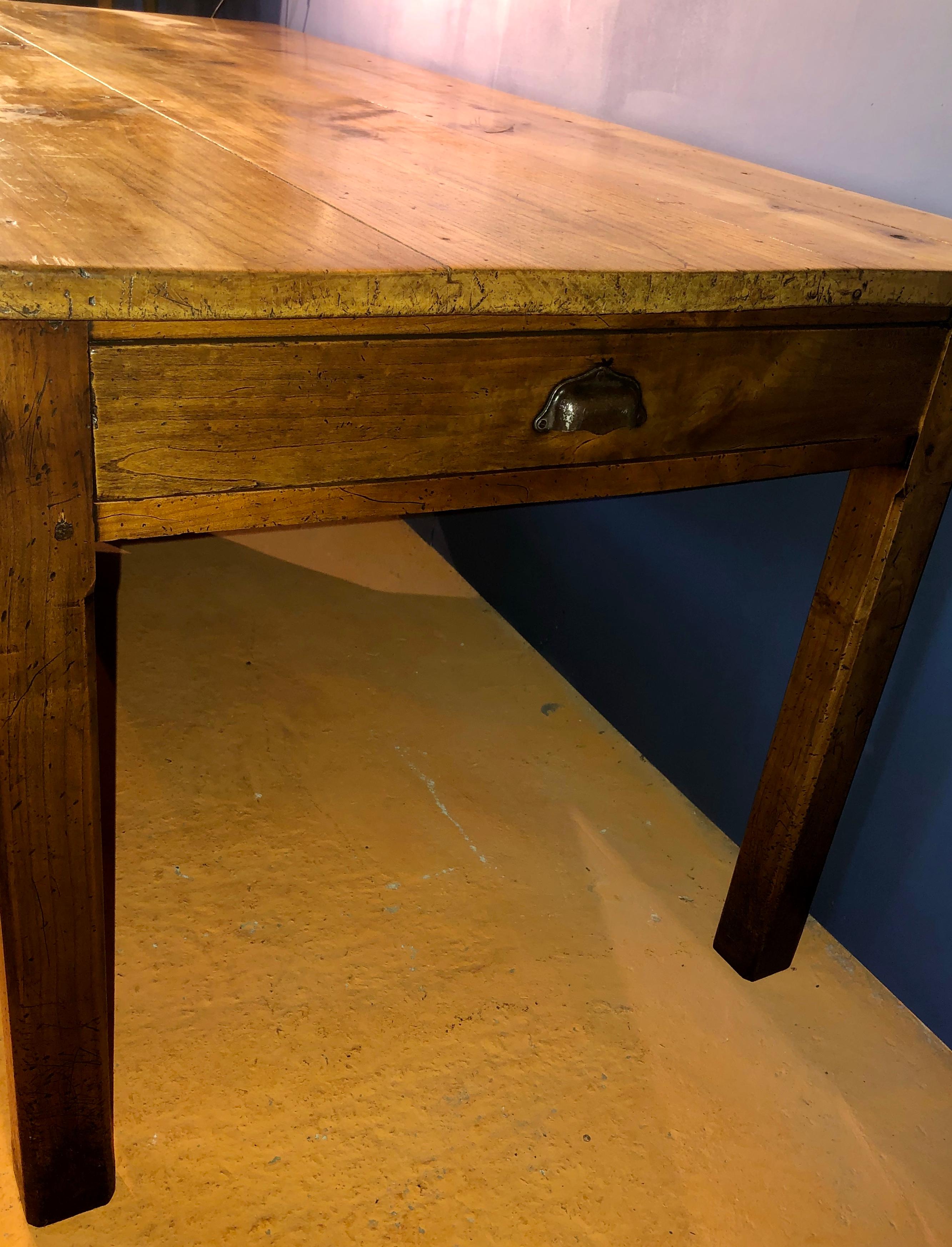 French Provincial 19th Century Solid Cherrywood Dining Table