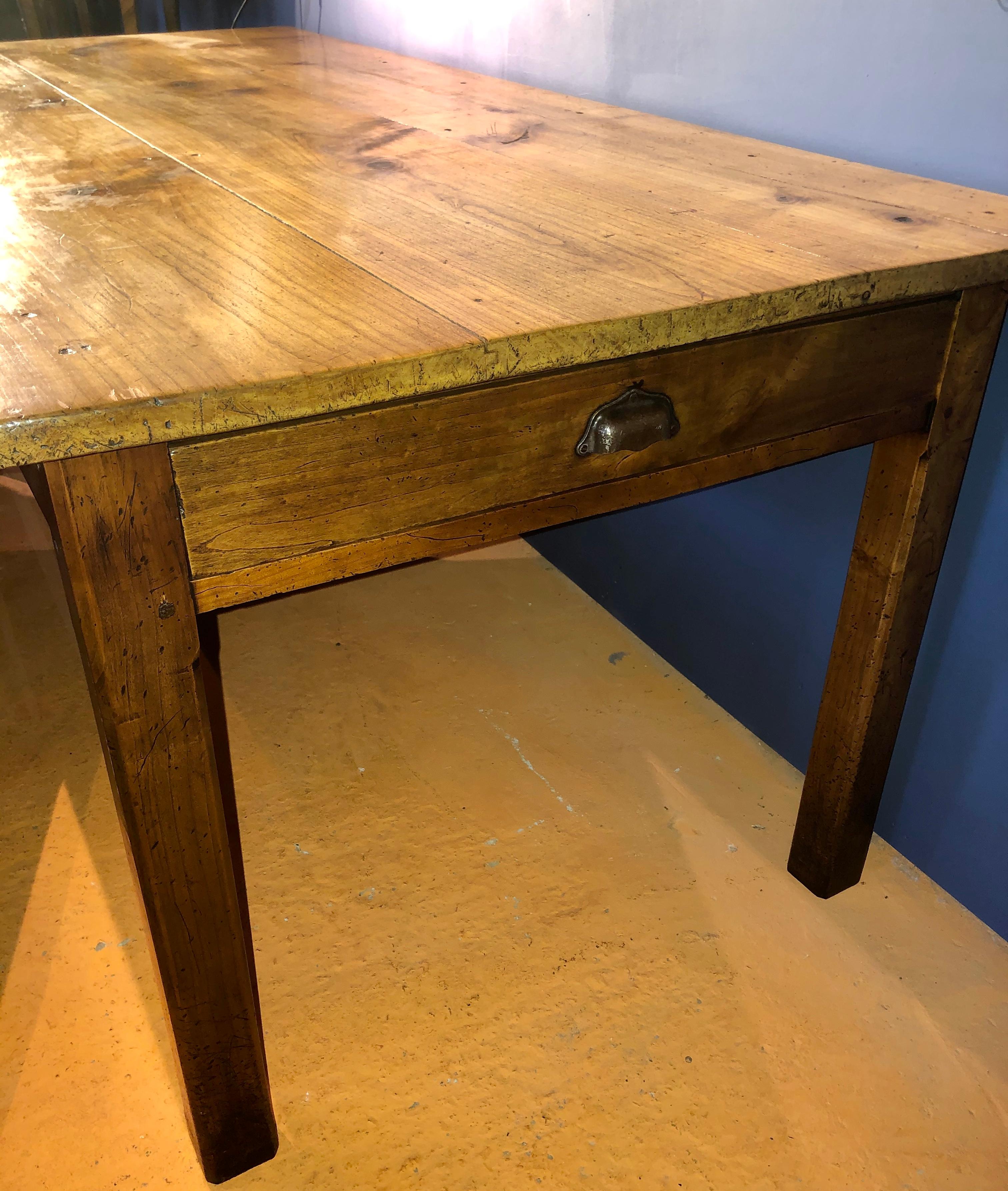 19th Century Solid Cherrywood Dining Table In Good Condition In Bournemouth, GB