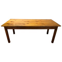 19th Century Solid Cherrywood Dining Table