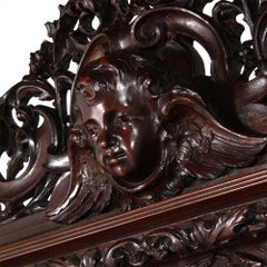 19th Century Solid Flame Mahogany Anglo Indian Armoire Wardrobe Linen Press