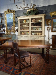 19th C Style Solid Italian TORINO Walnut Table Renaissance Dentil custom size