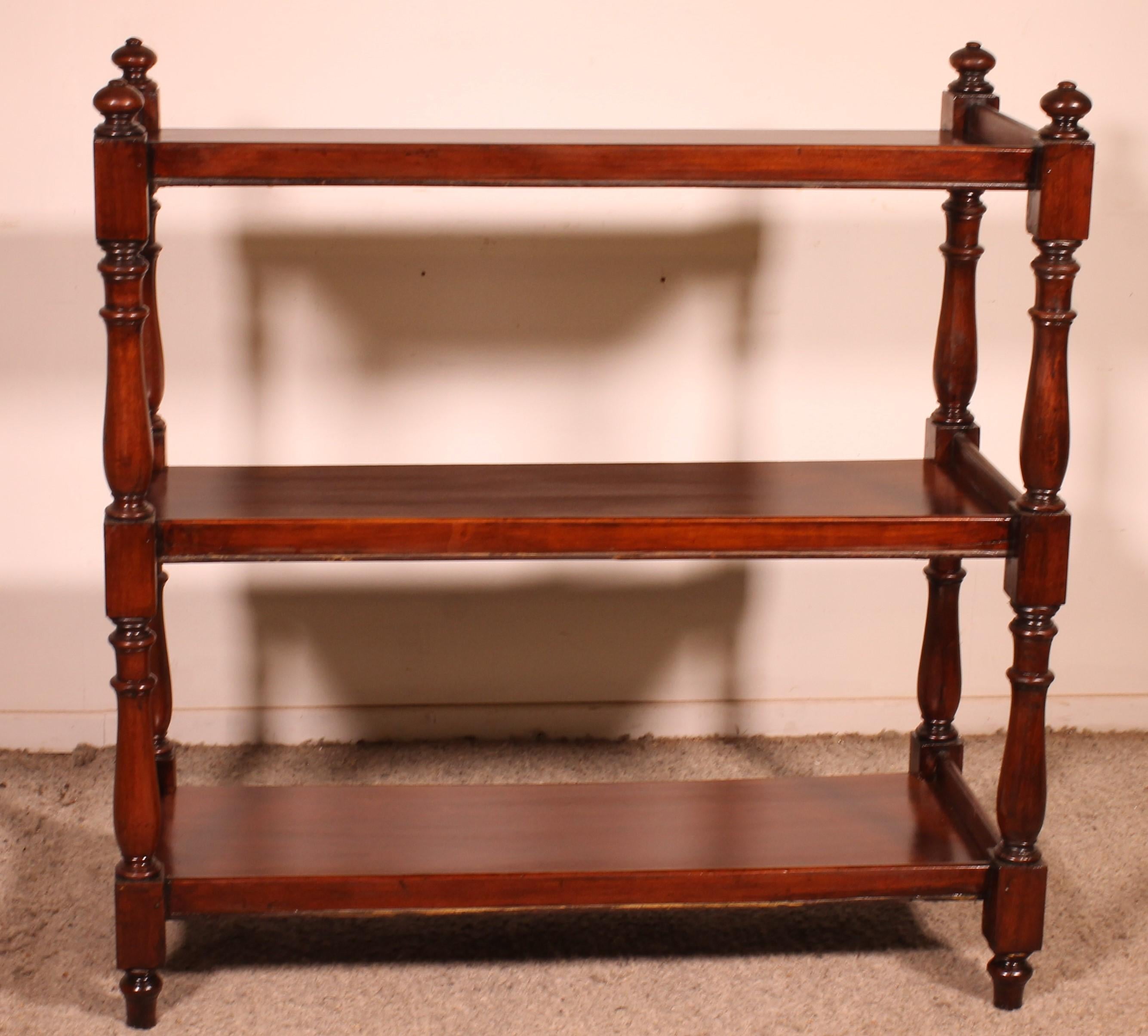 19th Century Solid Mahogany Three Tier Buffet For Sale 5
