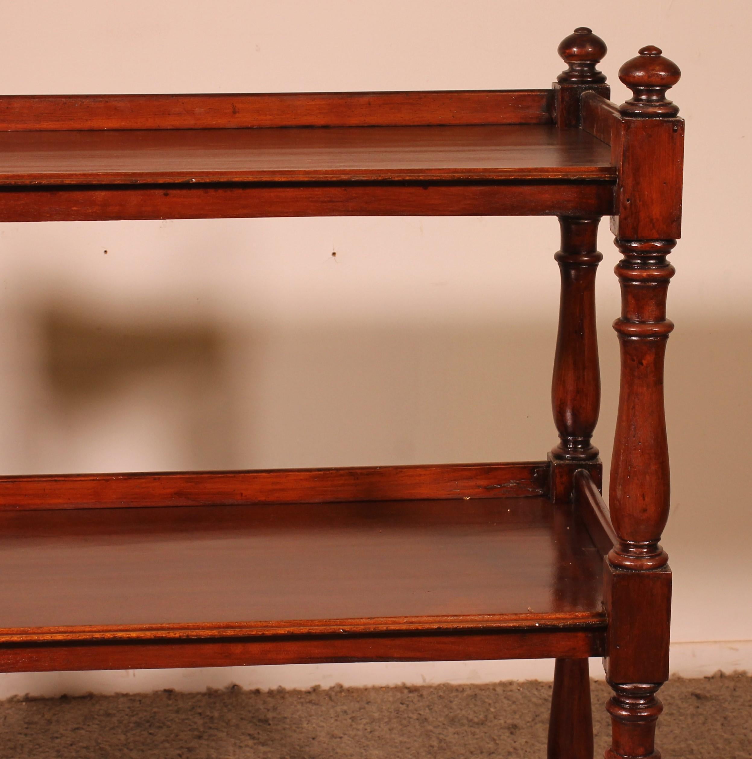 Early Victorian 19th Century Solid Mahogany Three Tier Buffet For Sale