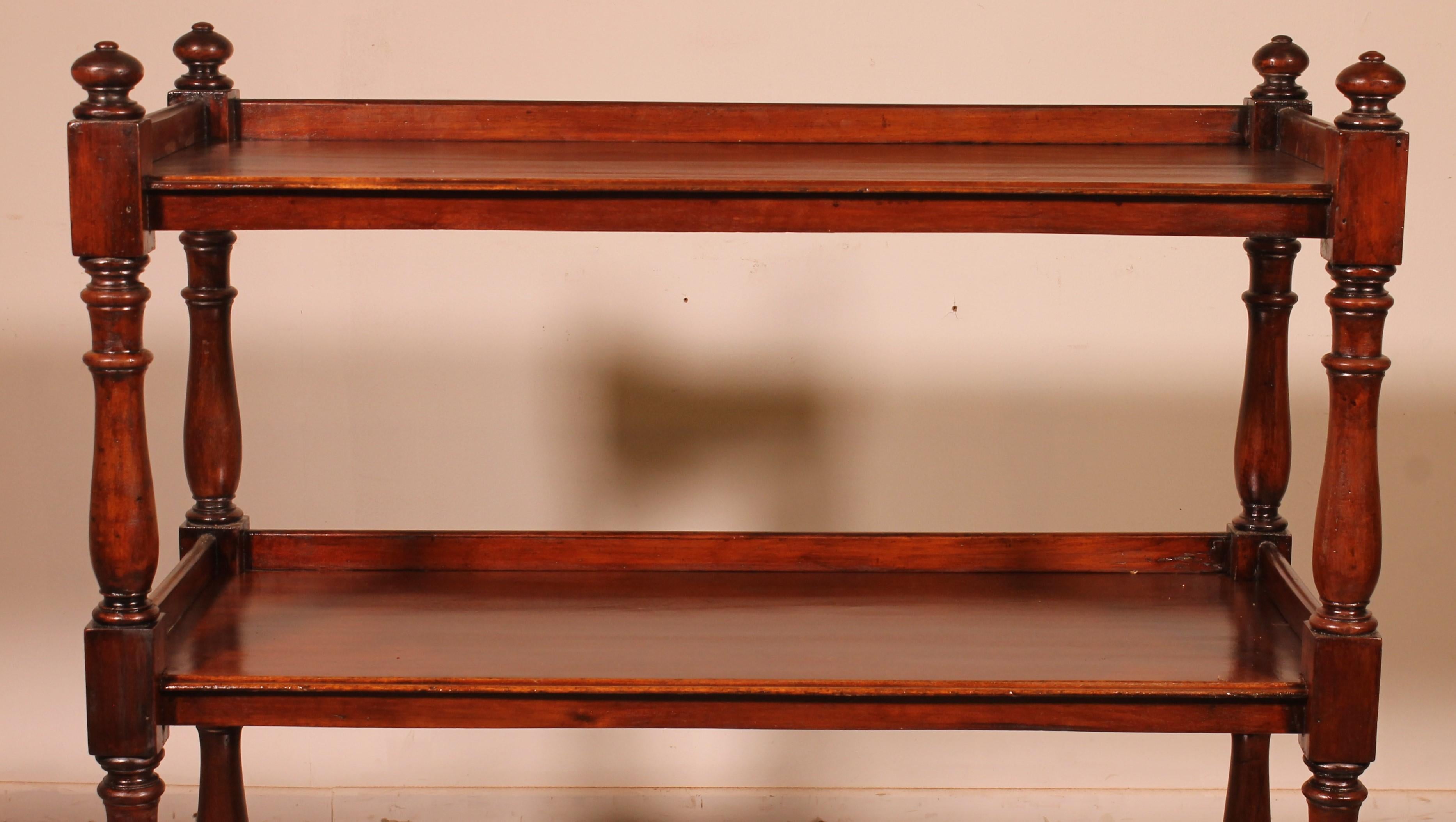 British 19th Century Solid Mahogany Three Tier Buffet For Sale