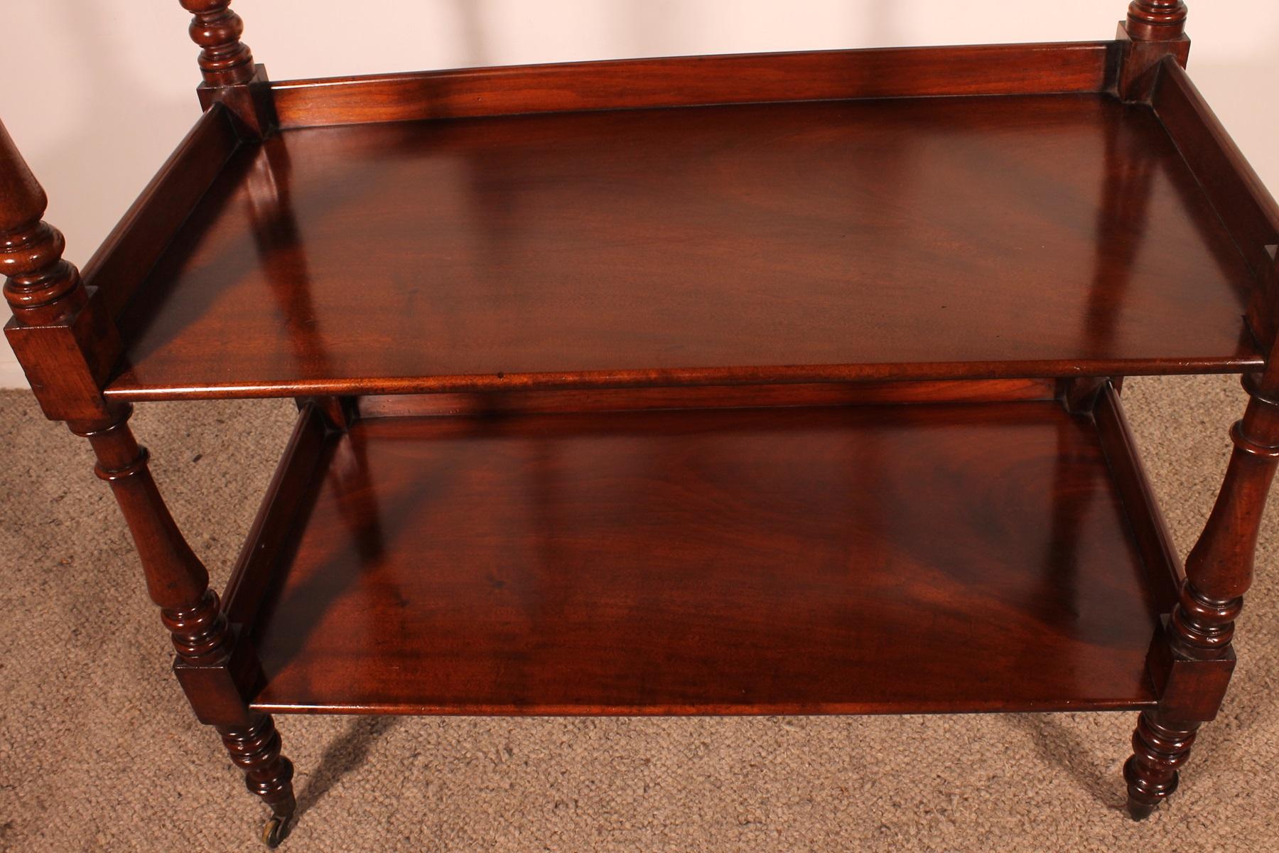 19th Century Solid Mahogany Three Tier Buffet For Sale 1
