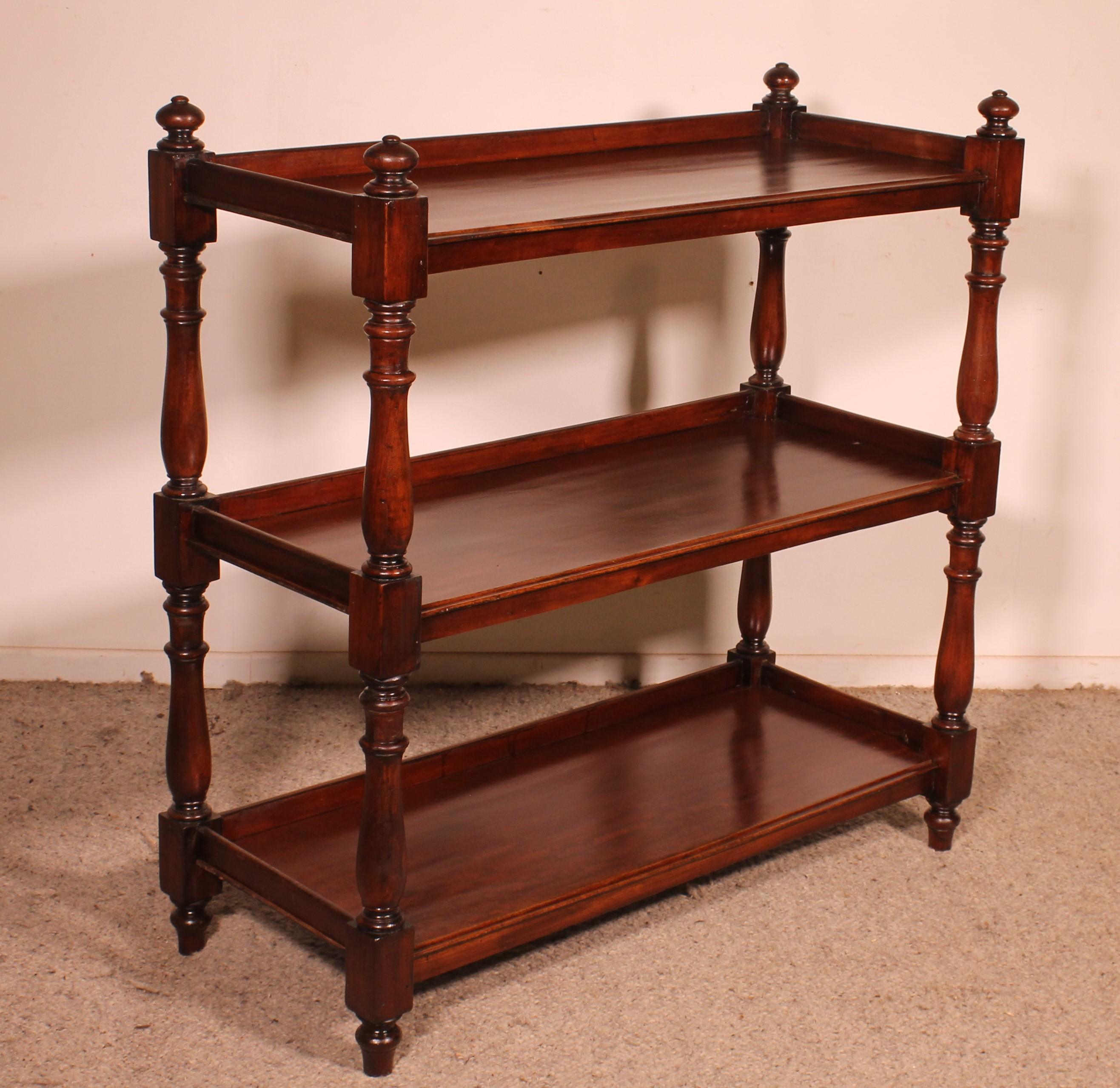 19th Century Solid Mahogany Three Tier Buffet For Sale 2