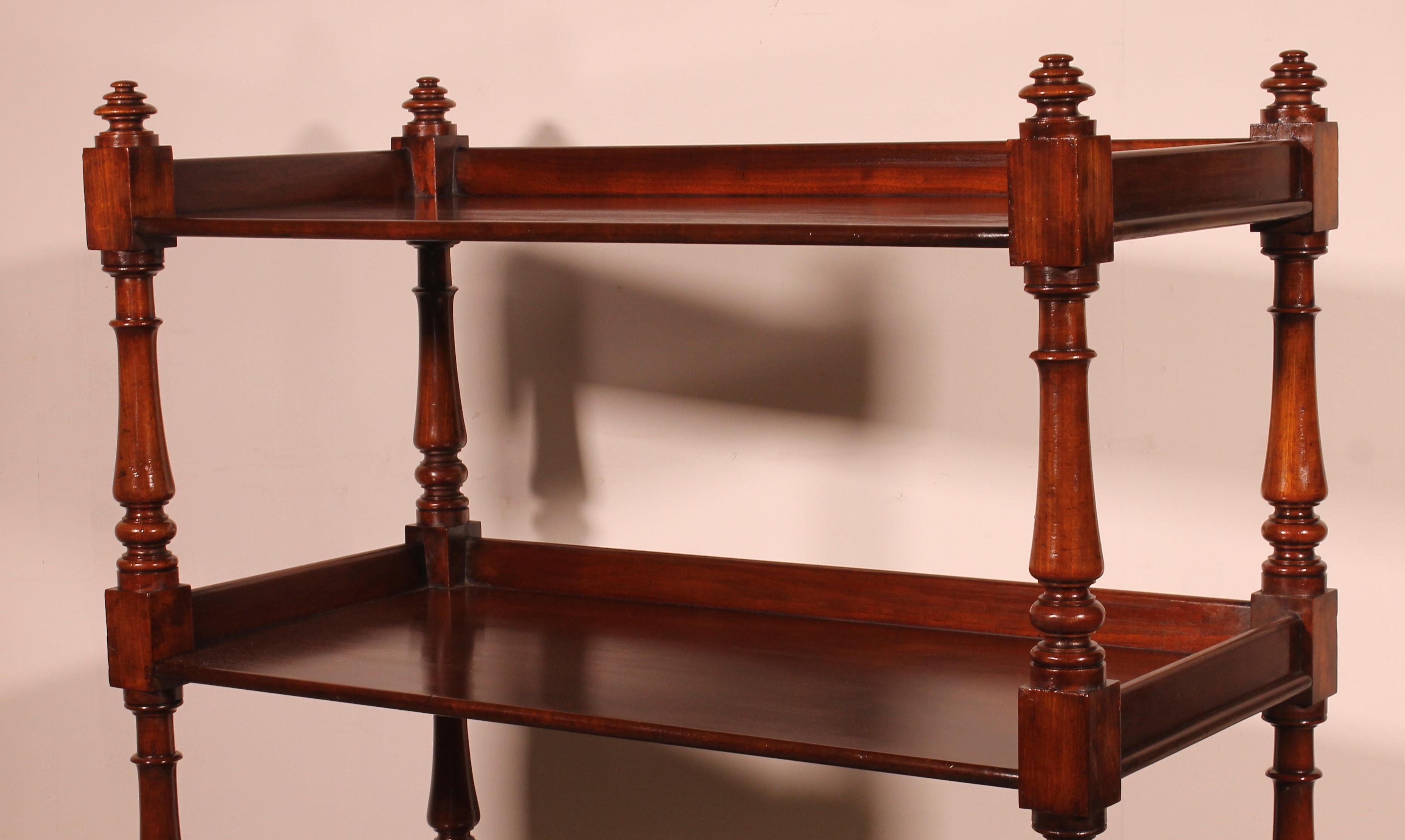 19th Century Solid Mahogany Three Tier Buffet For Sale 3