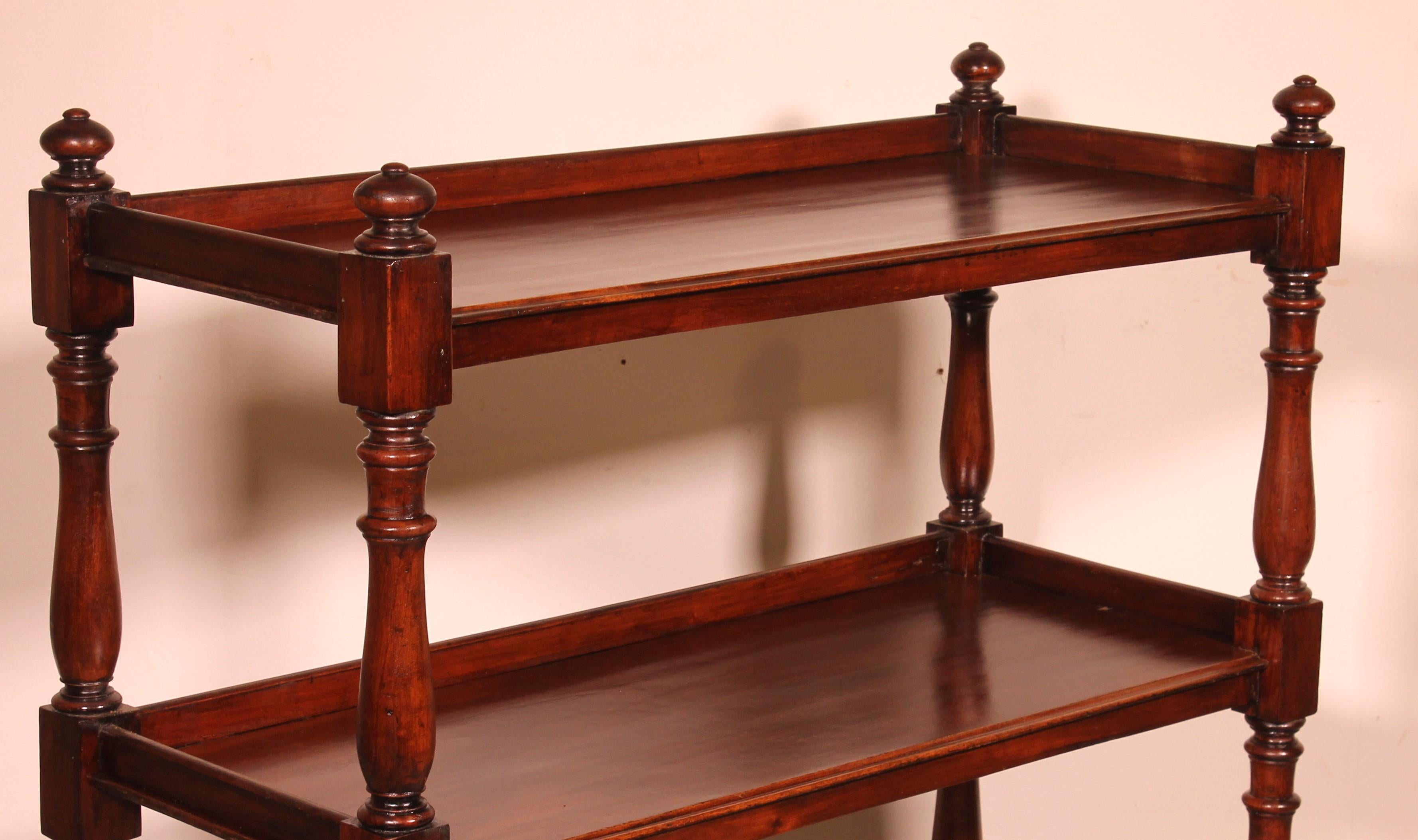19th Century Solid Mahogany Three Tier Buffet For Sale 3