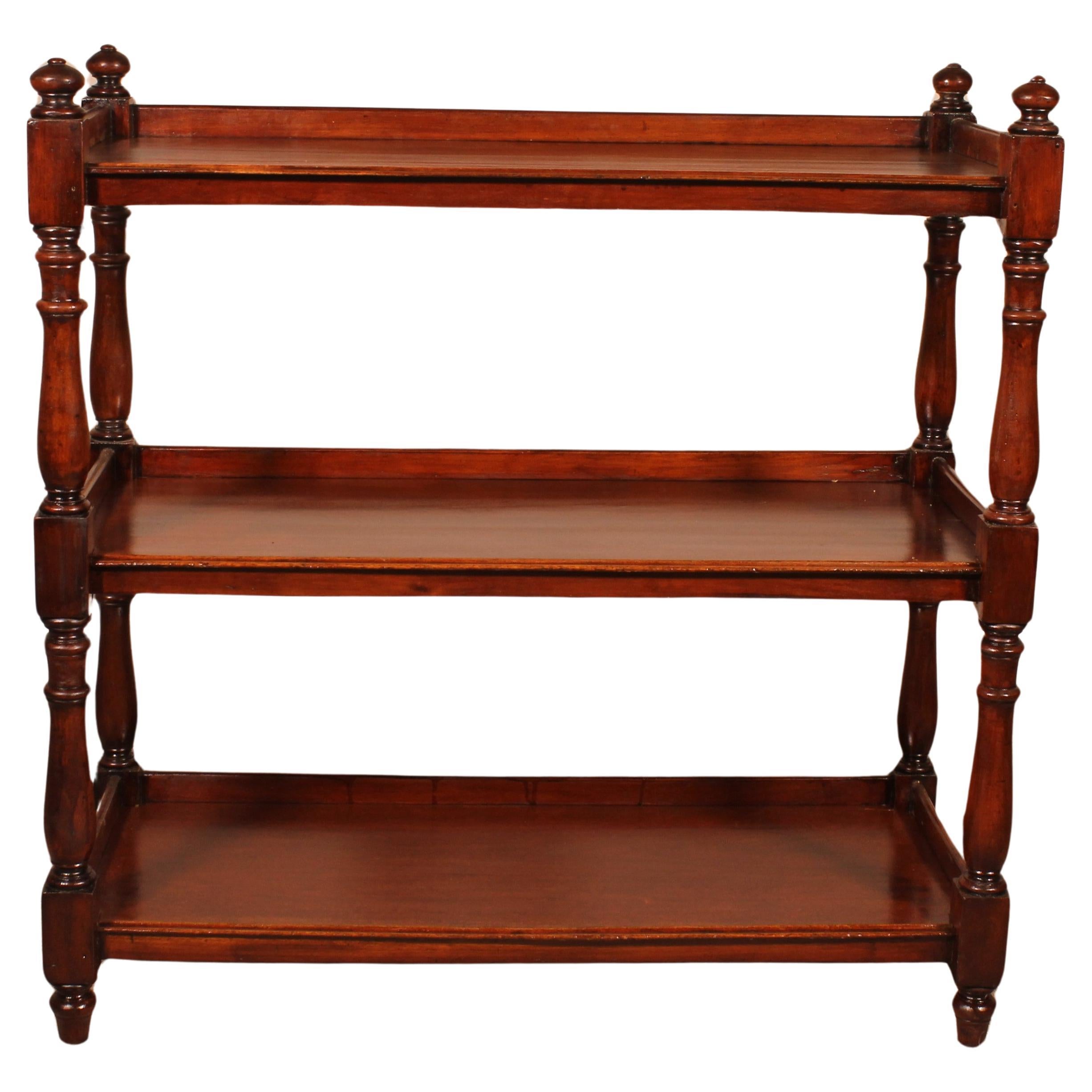 19th Century Solid Mahogany Three Tier Buffet For Sale