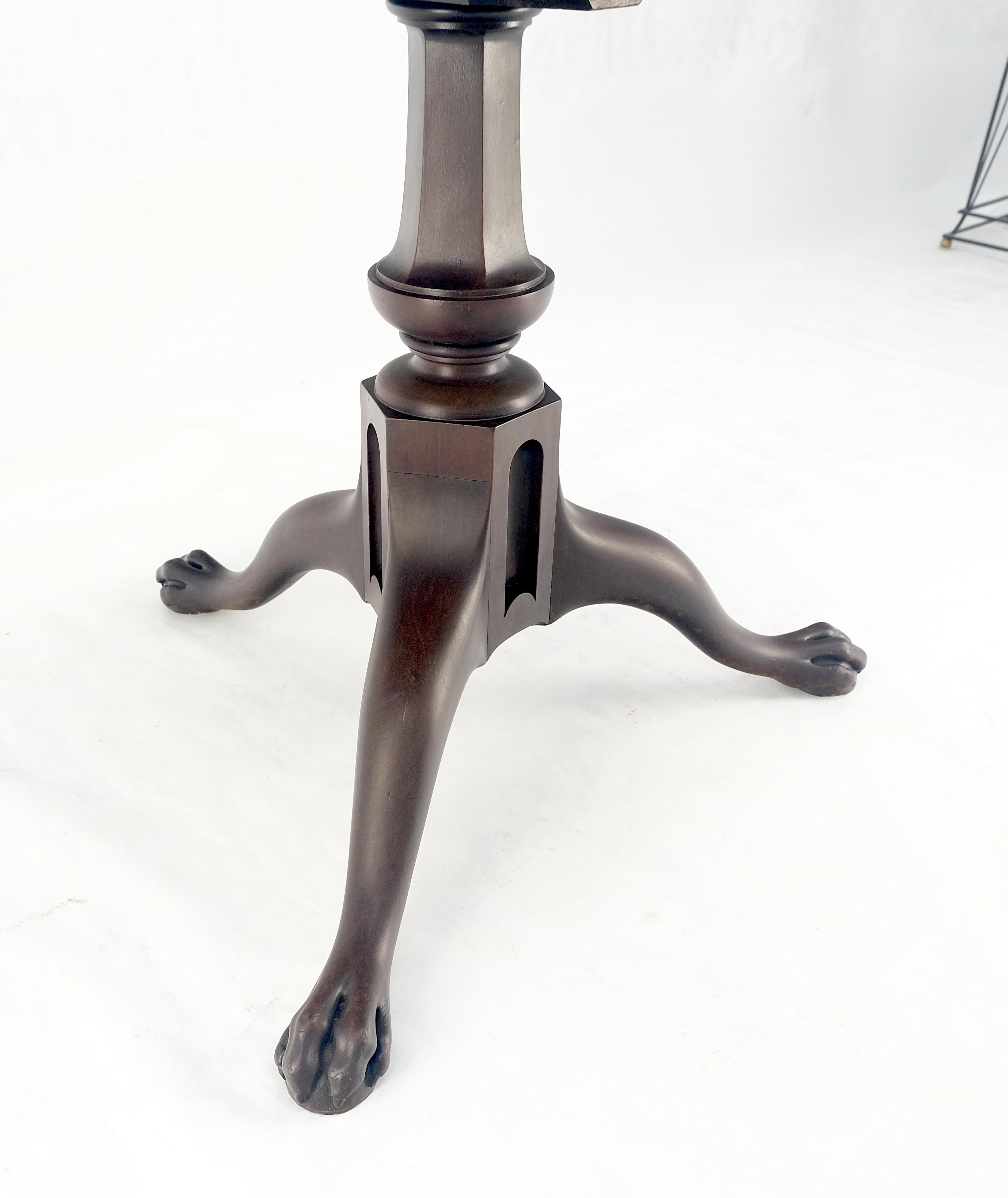 19. Jahrhundert Massiv Mahagoni Tilt Top Claw Feet Lampe Side Center Frühstückstisch MINT!