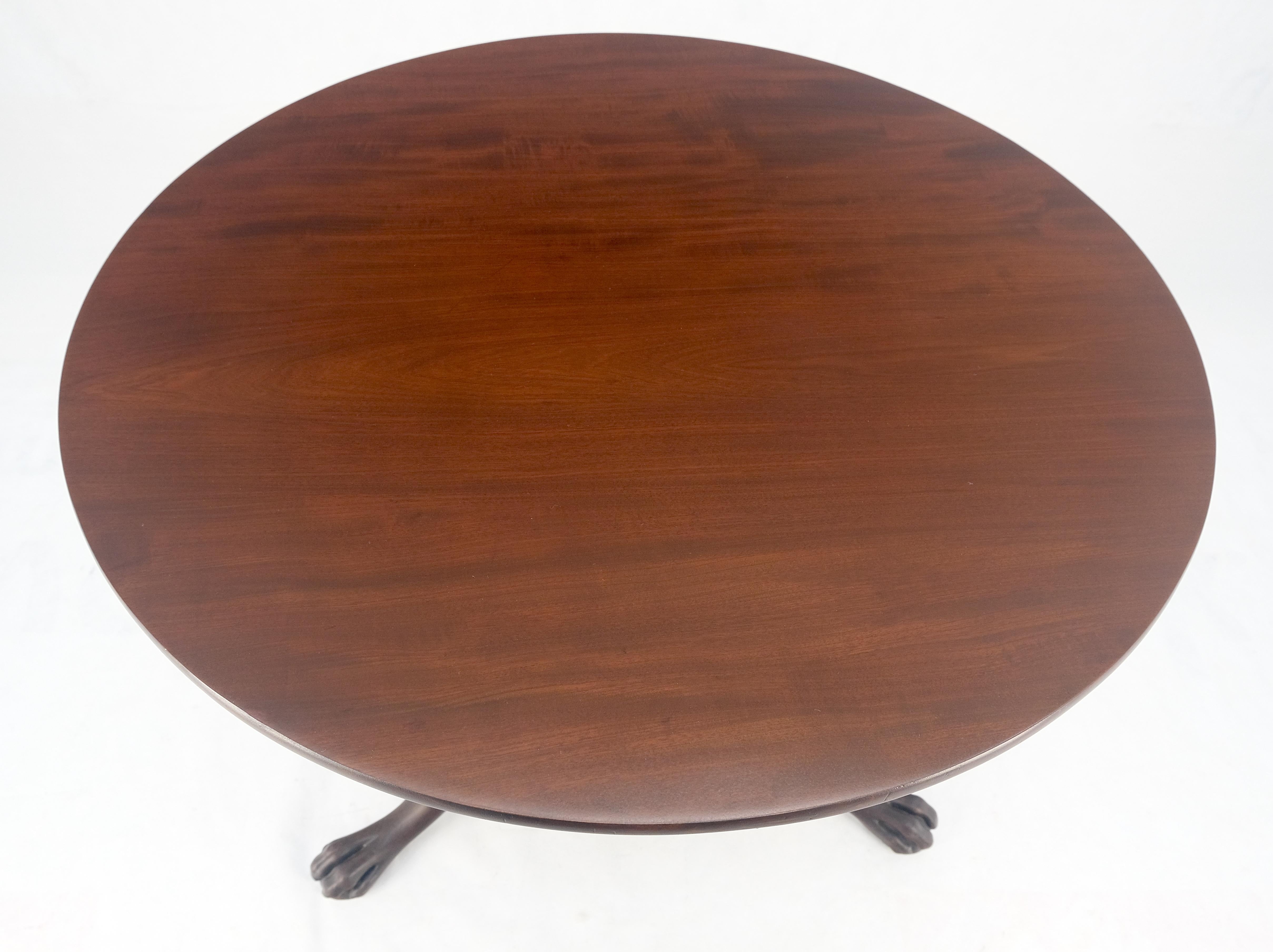 19. Jahrhundert Massiv Mahagoni Tilt Top Claw Feet Lampe Seite Mitte Frühstückstisch (Chippendale) im Angebot