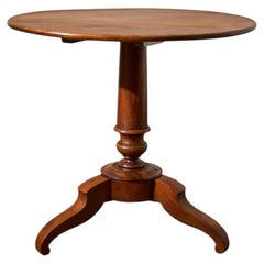 19th century Solid mahogany tilt top table