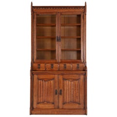 Antique 19th Century Solid Oak Bookcase